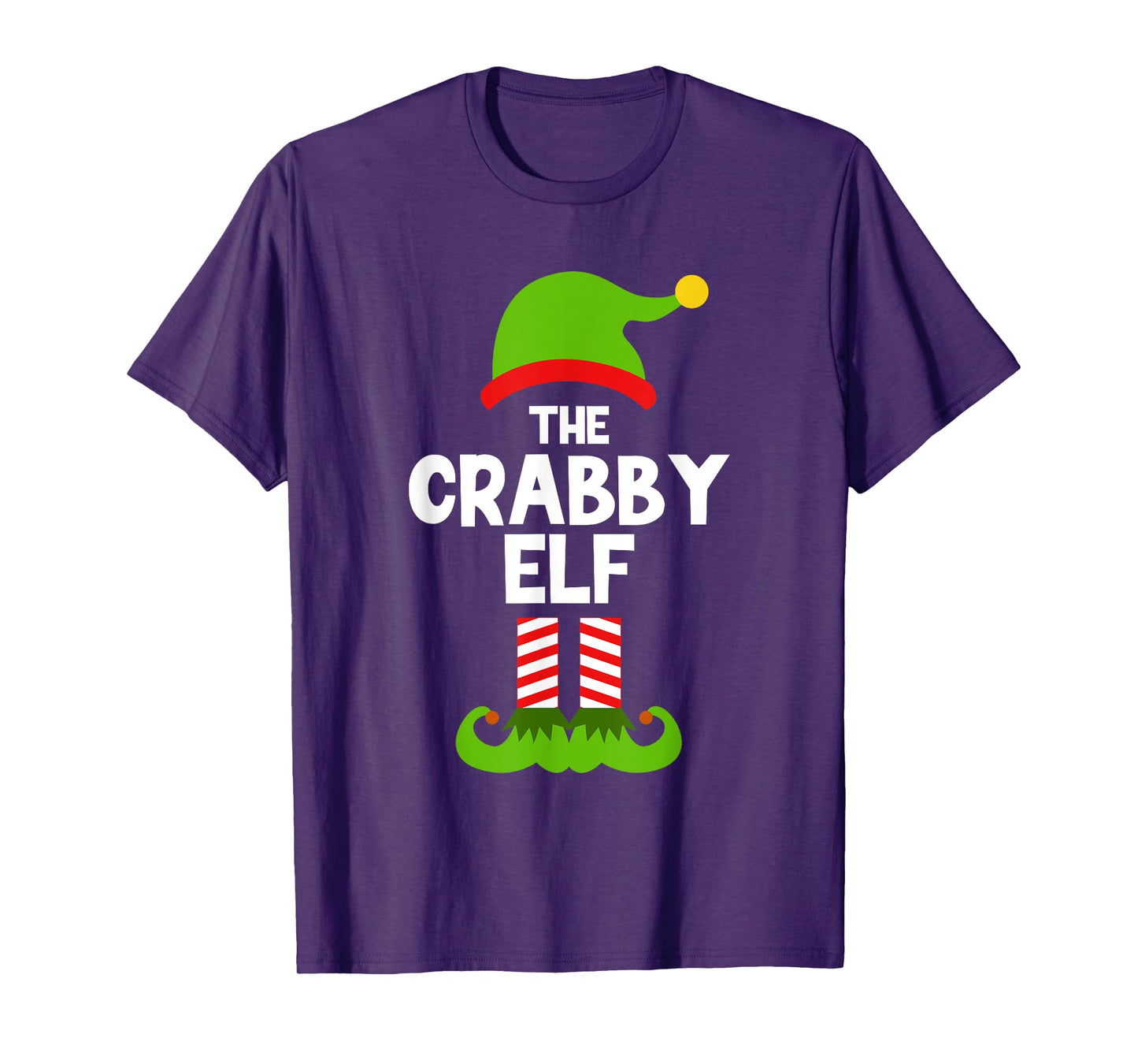 Funny The Crabby Elf Christmas Family Party Pajama T-Shirt