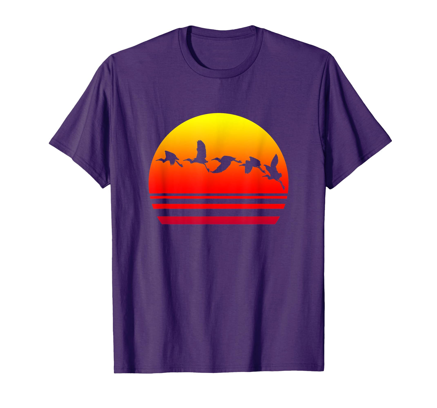 Cranes in the Sunset, Wetlands T-Shirt