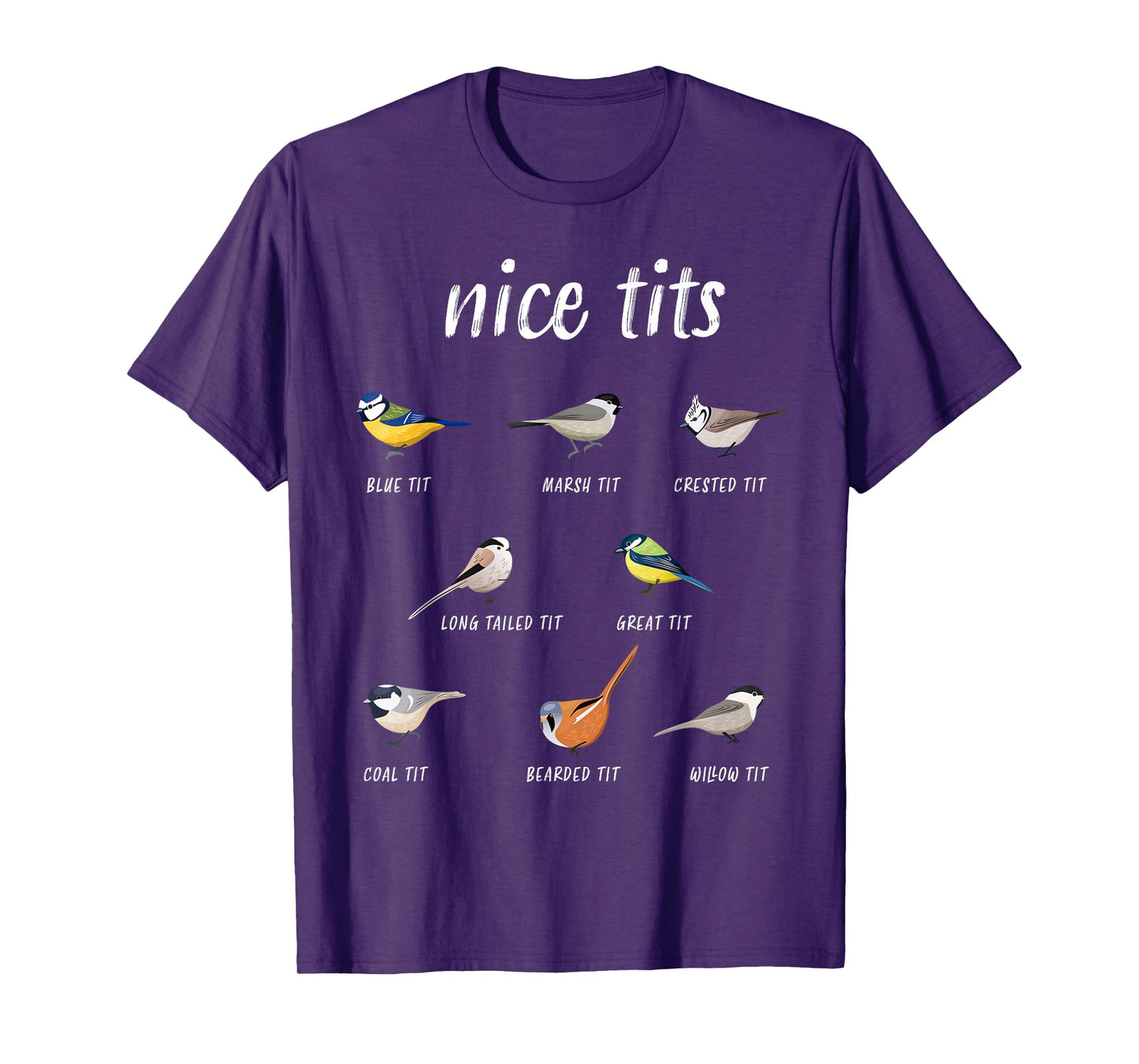 Nice-tits funny bird watching gift Birder Men Dad T-Shirt
