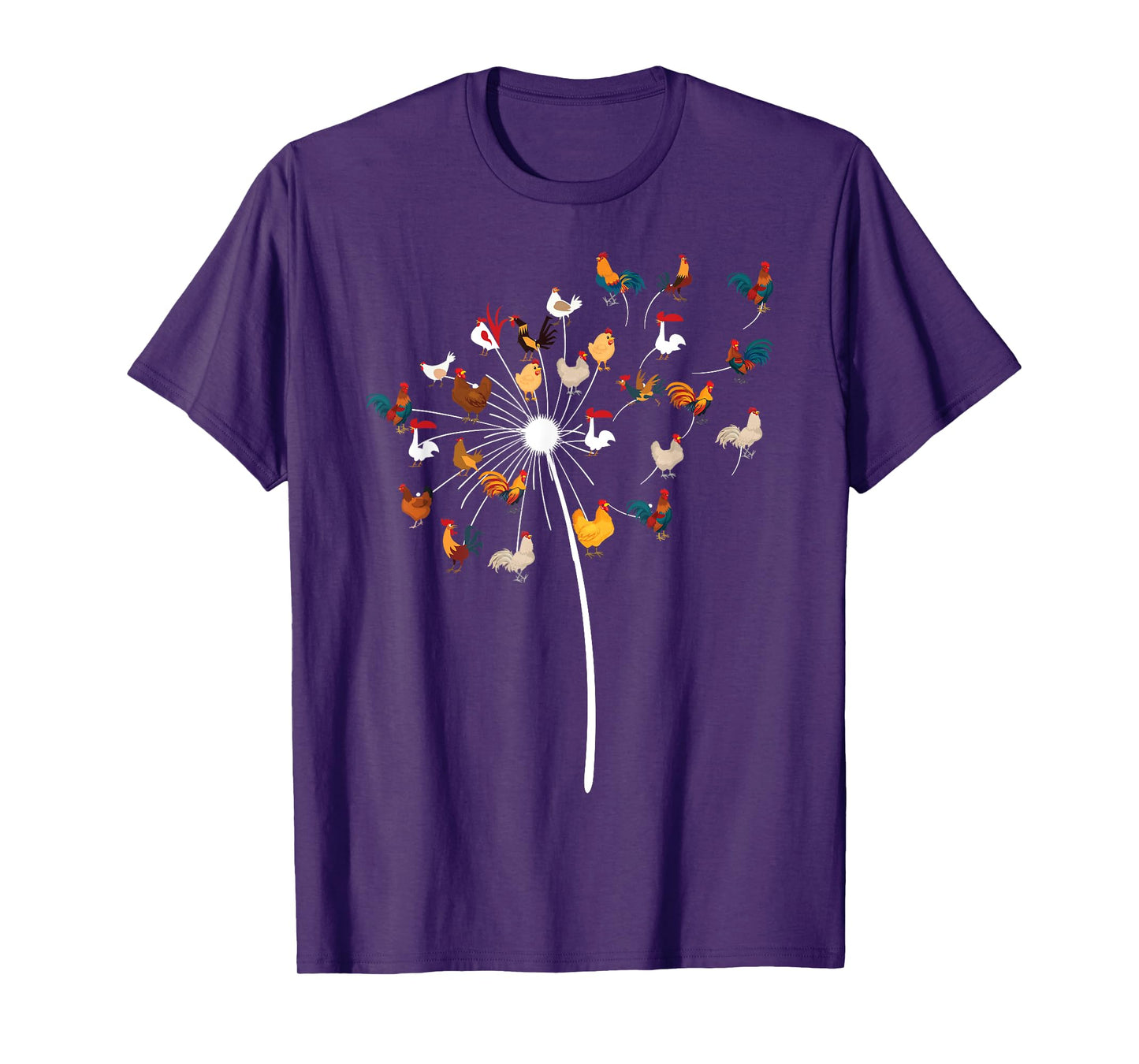 Funny Dandelion Chicken Novelty Gift Fowl Lover Men Women T-Shirt