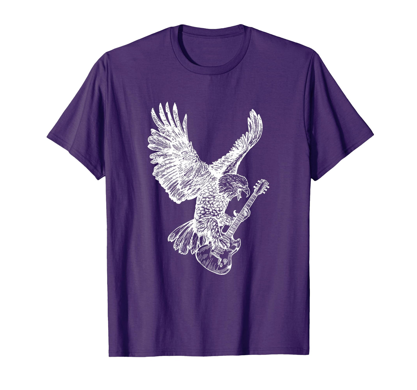 SEEMBO Eagle Playing Guitar Guitarist Musician Music Band T-Shirt