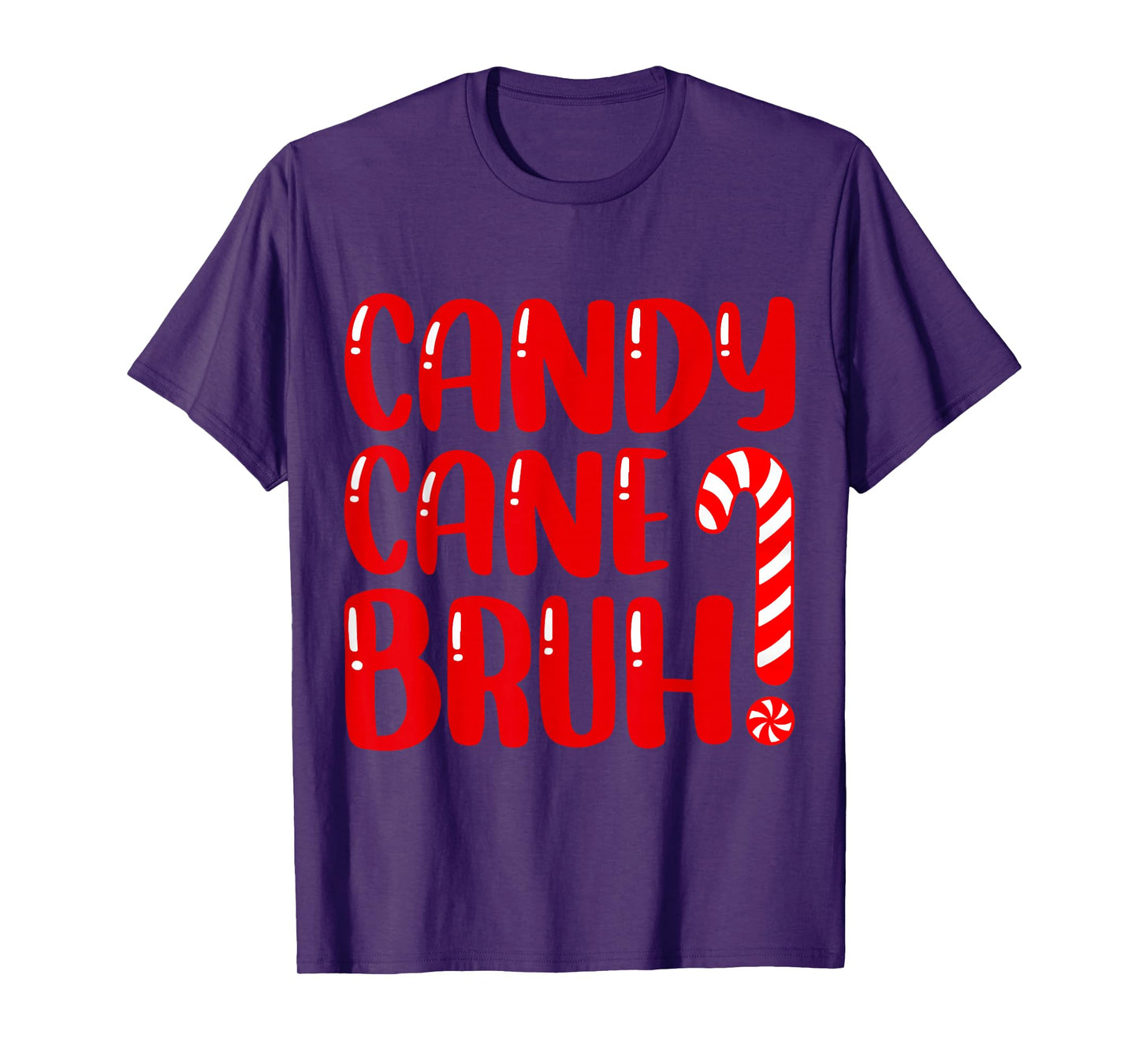 Candy Cane Bruh Christmas Candy Cane Party Boys Girls Xmas T-Shirt