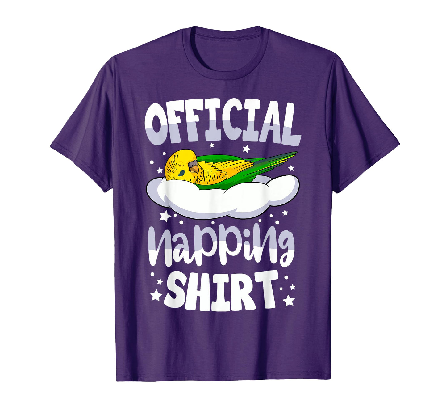 Budgie Pyjamas Budgerigar Lover Official Napping T-Shirt