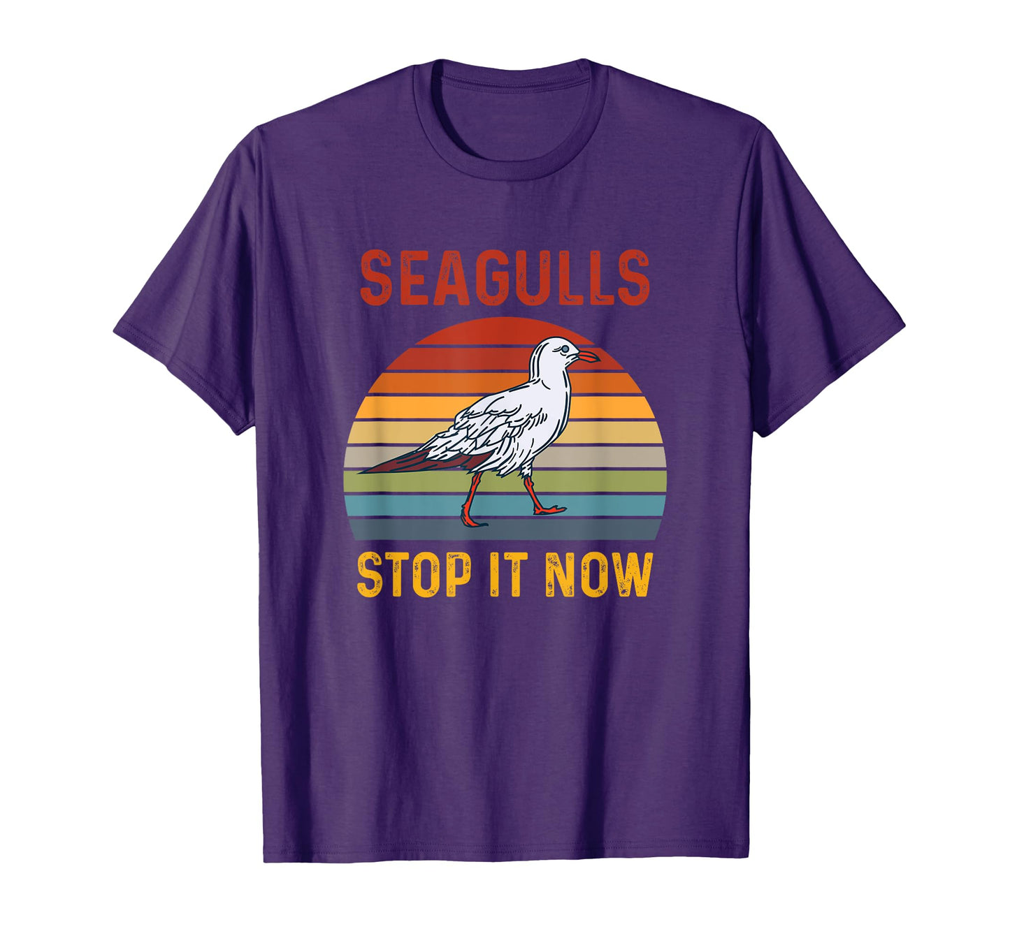 Seagulls Bird Lover Stop It Now Retro Vintage Funny Seagulls T-Shirt