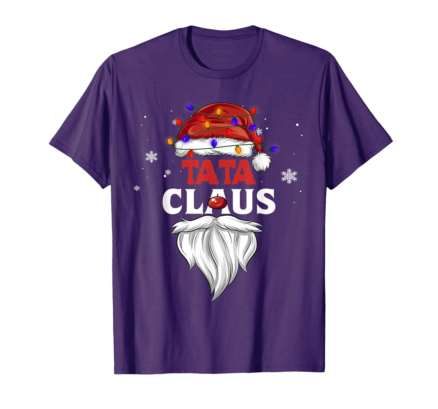 Tata Claus Christmas Lights Pajama Family Matching Party T-Shirt