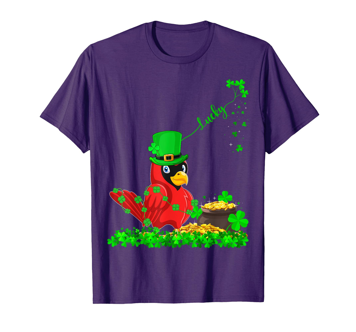 Irish Leprechaun Shamrock Lucky Cardinal St. Patrick's Day T-Shirt