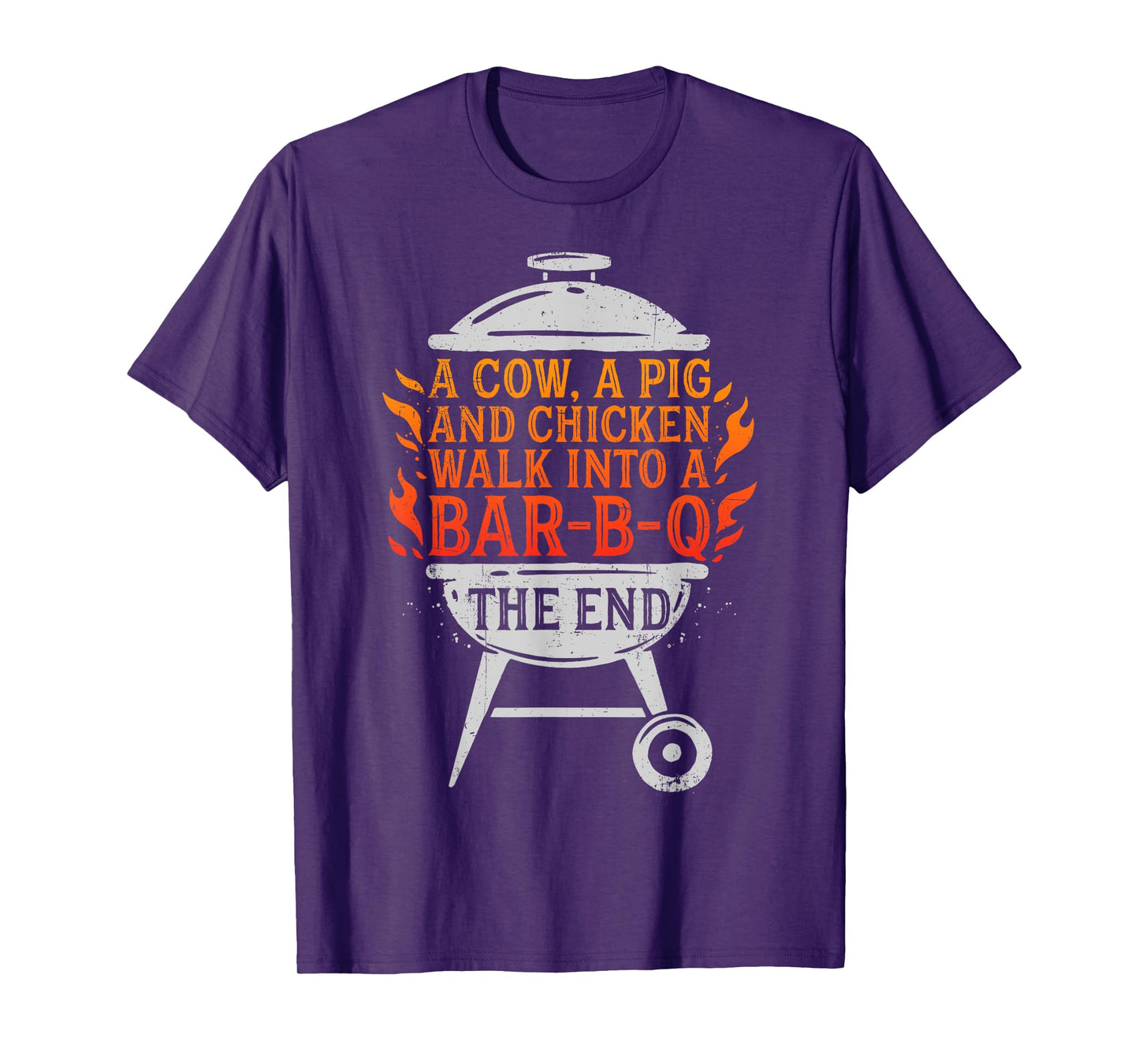 Chef A Cow A Pig And A Chicken Walk Into A BBQ Barbecue T-Shirt