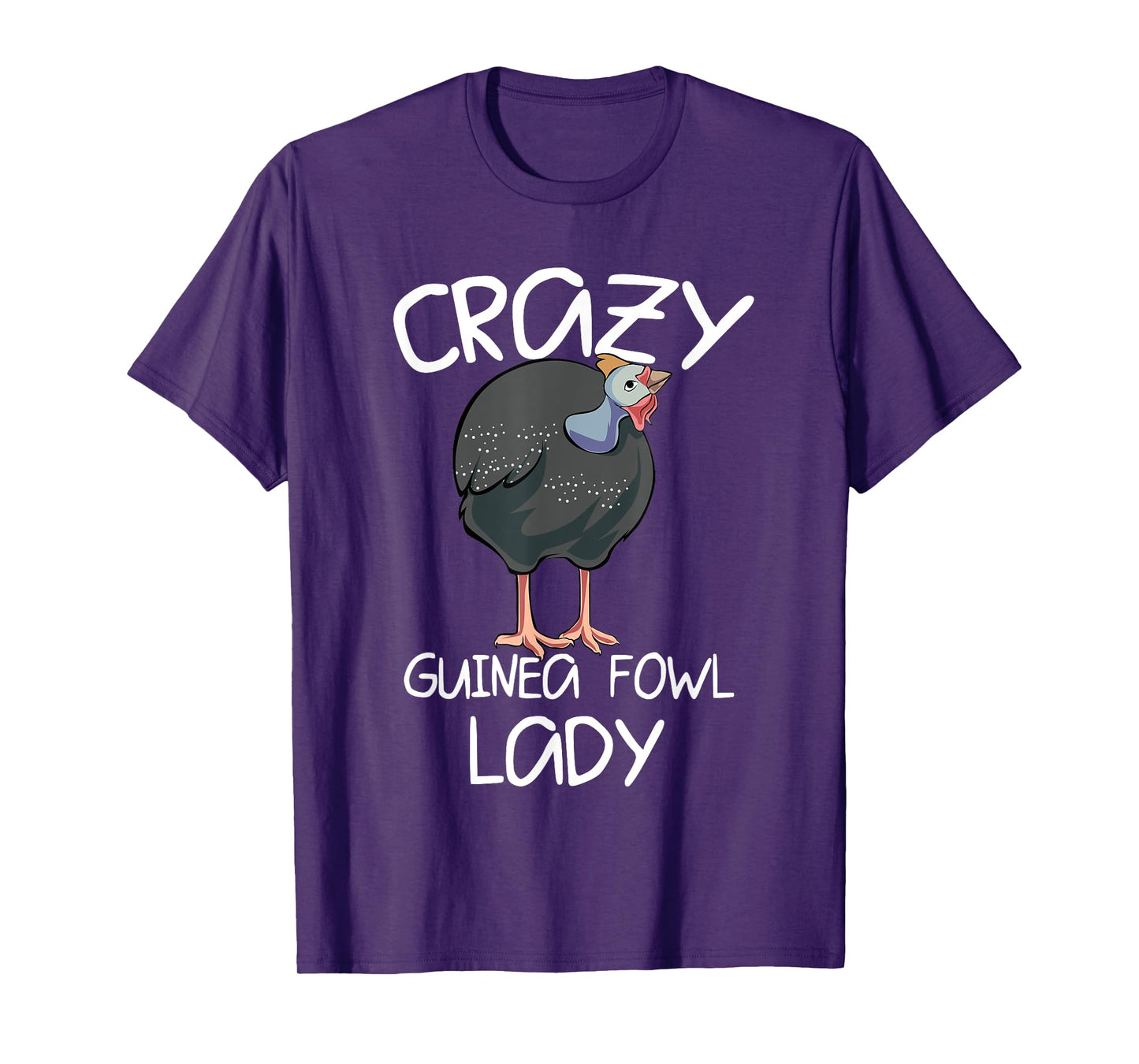 Crazy Guinea Fowl Lady T-Shirt