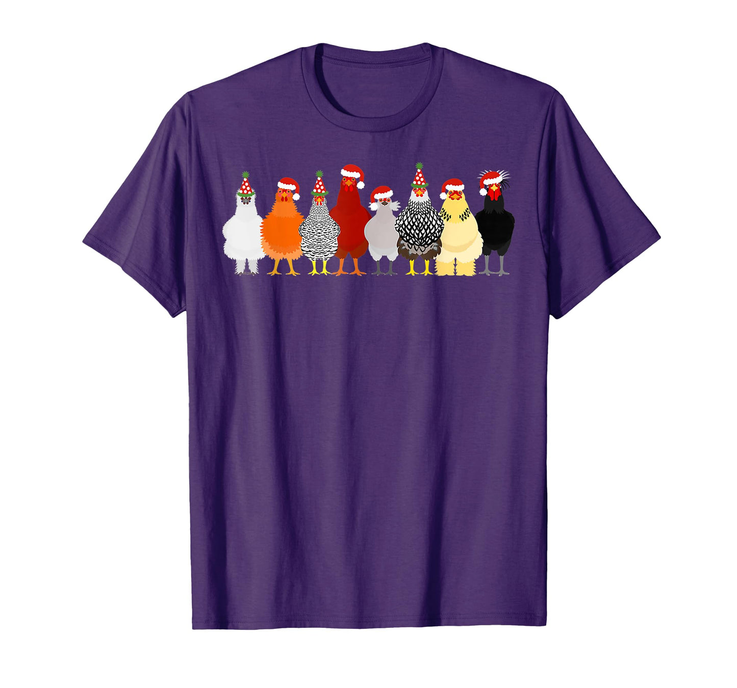 Christmas Chicken Squad Cute Chicken Farm Animals T-Shirt
