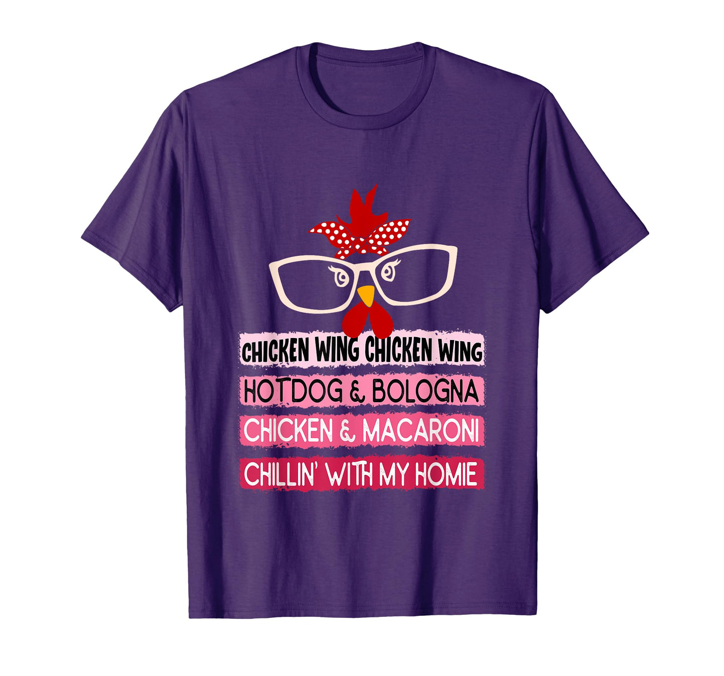 Cooked Chicken Wing Chicken Wing Hot Dog Bologna Macaroni Men Women Girls Kids T-Shirt