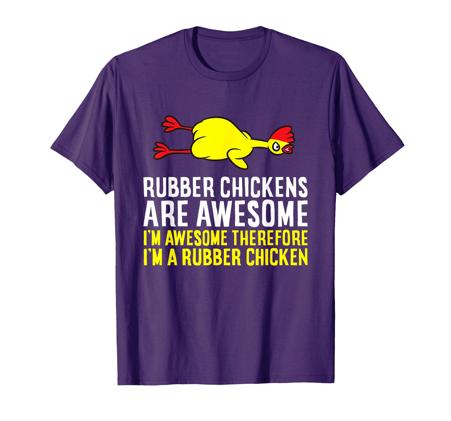 Funny Rubber Chicken Gifts Unisex-Kids Black Small Rubber Chickens Are Awesome I'm Awesome I'm A Rubber Chicken T-Shirt