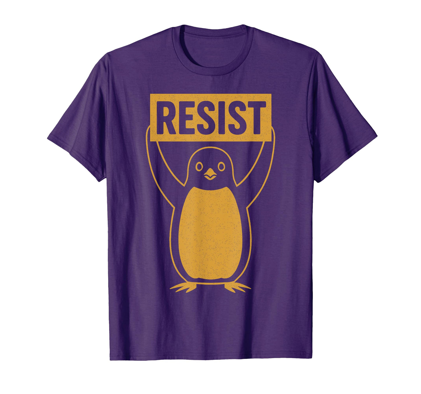 Resist Sign Rebel Penguin Activist Protest High Tariffs T-Shirt