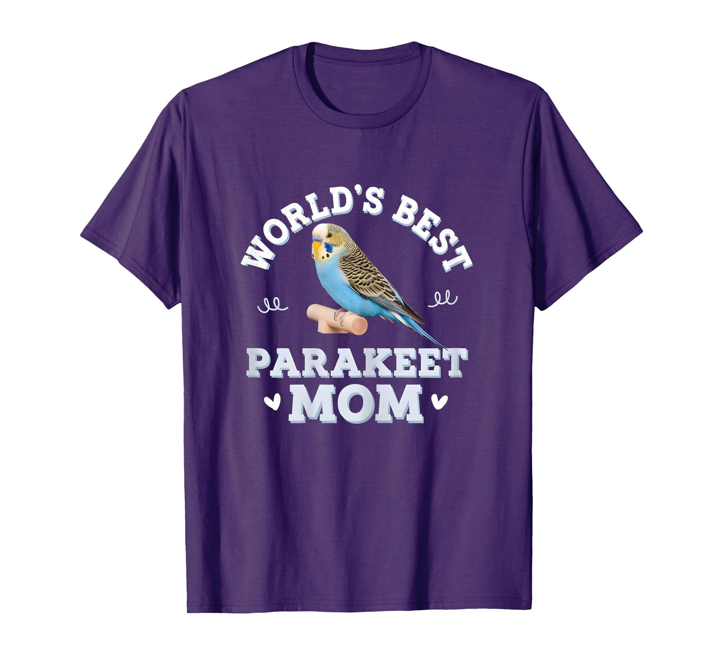 Womens Blue Parakeet Mom World's Best Funny Budgie Mother's Day T-Shirt