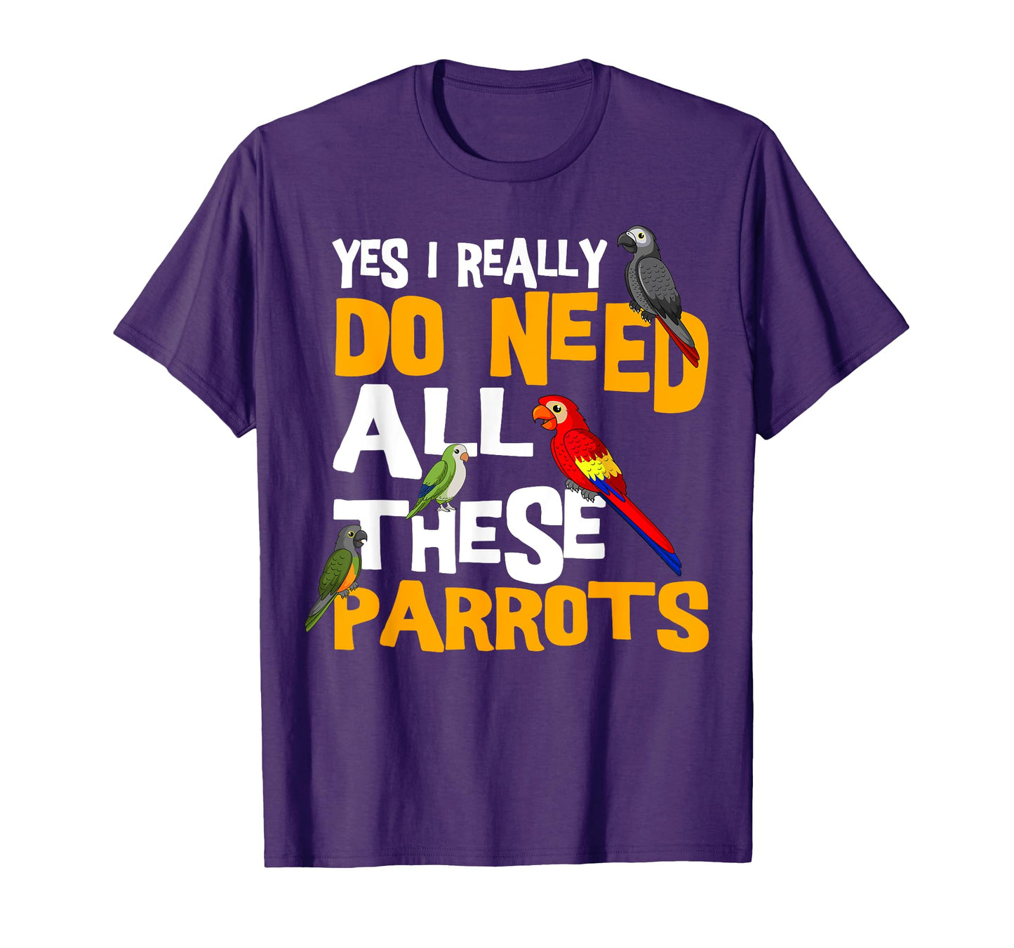 Cool Parrot Bird Lover Apparel Parrot Parakeet Cockatoo Bird African Grey Tiel Quarrion T-Shirt