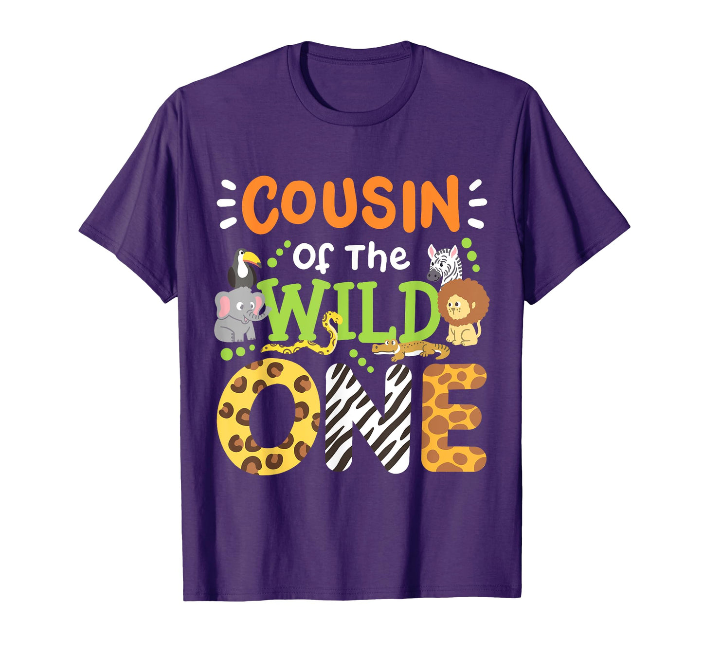 Cousin Of The Wild One Kids Boys Safari Zoo Birthday Family T-Shirt