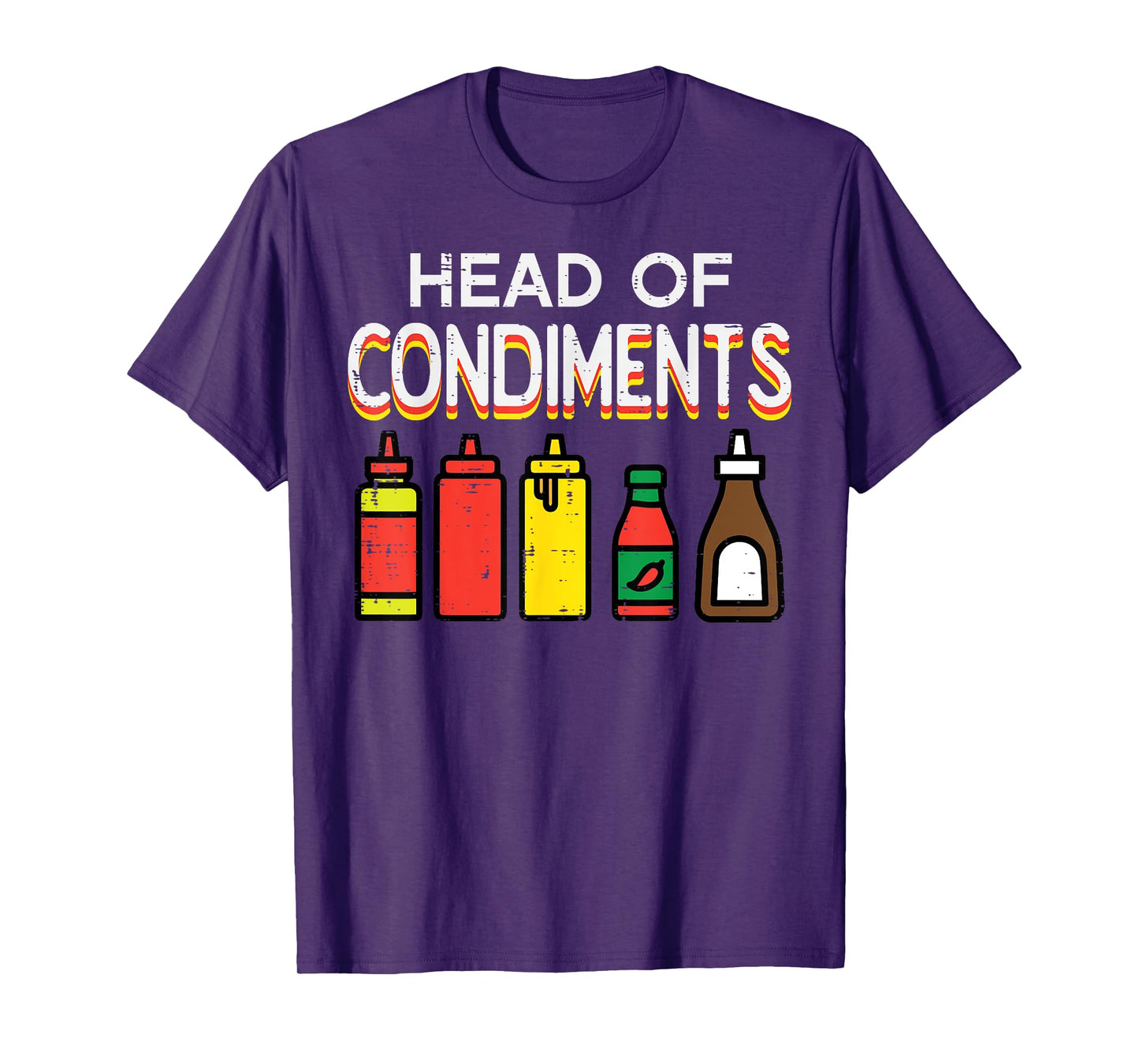 Bbq Head Of Condiments Funny Barbecue Grill Men Women Kids T-Shirt