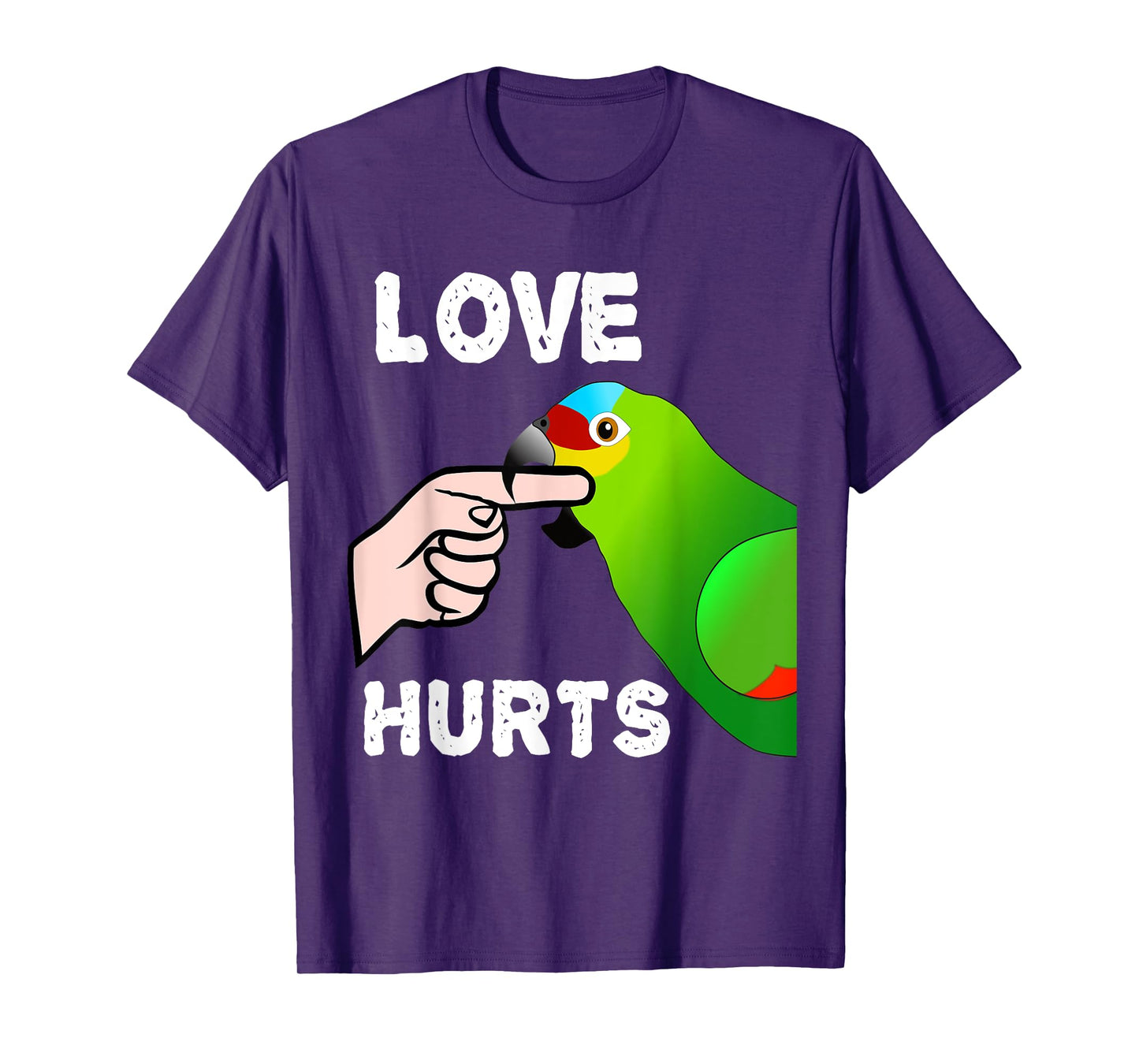 Love Hurts Red Lored Amazon Parrot T-Shirt