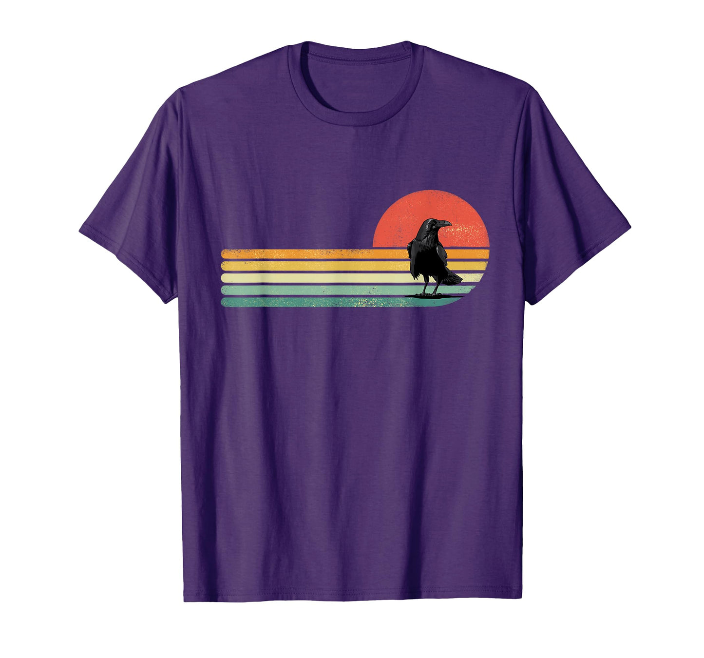 Raven Crow Shirt Retro Style Animal Bird Lover Bird Watcher T-Shirt