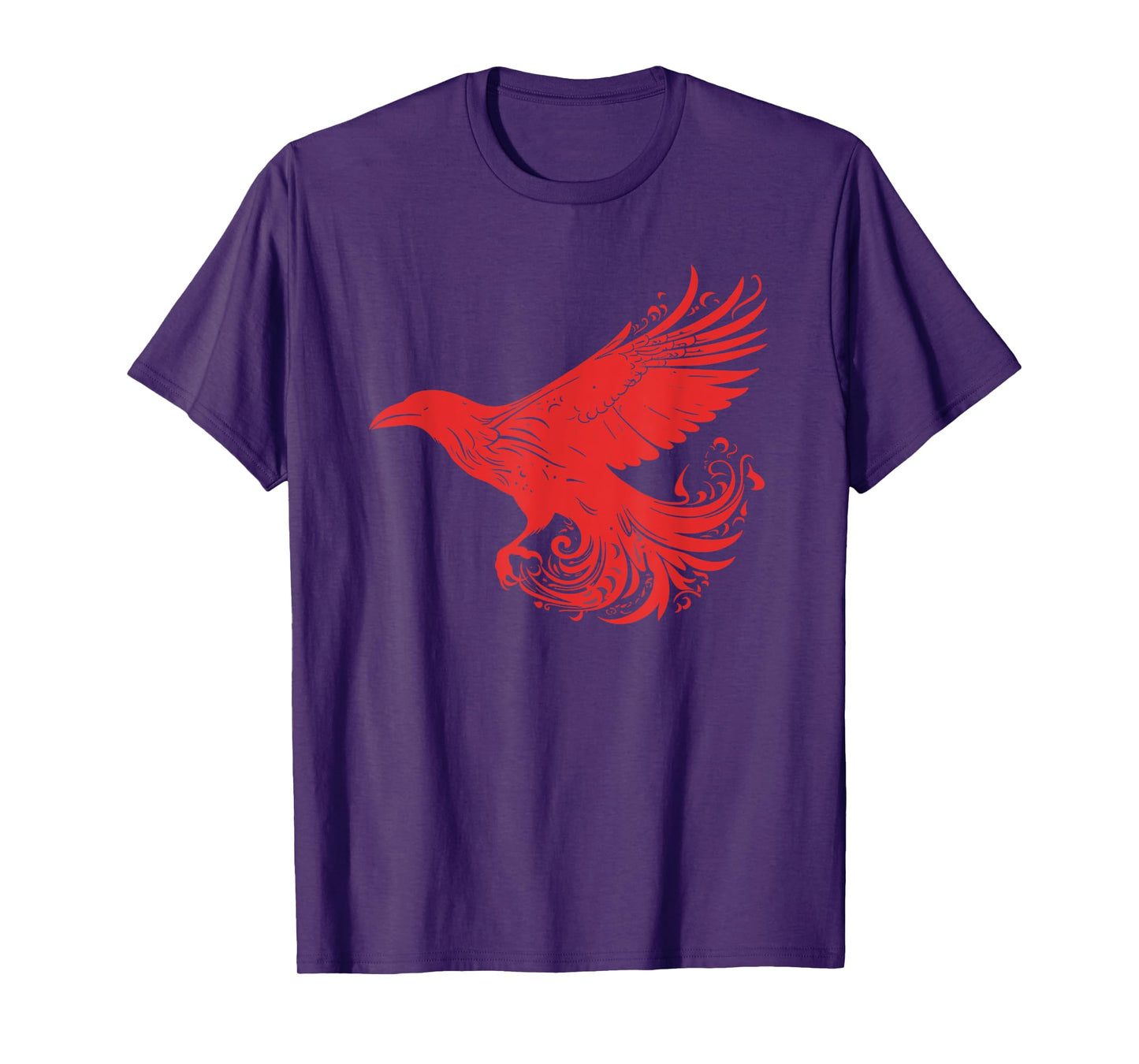 Crow Red Raven Norse Mythology Viking Vikings lover T-Shirt