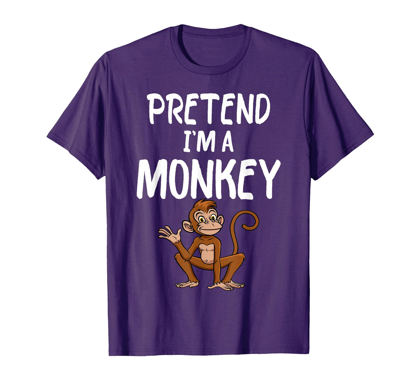 Pretend I'm A Monkey Tee Funny Lazy Halloween Costume party T-Shirt
