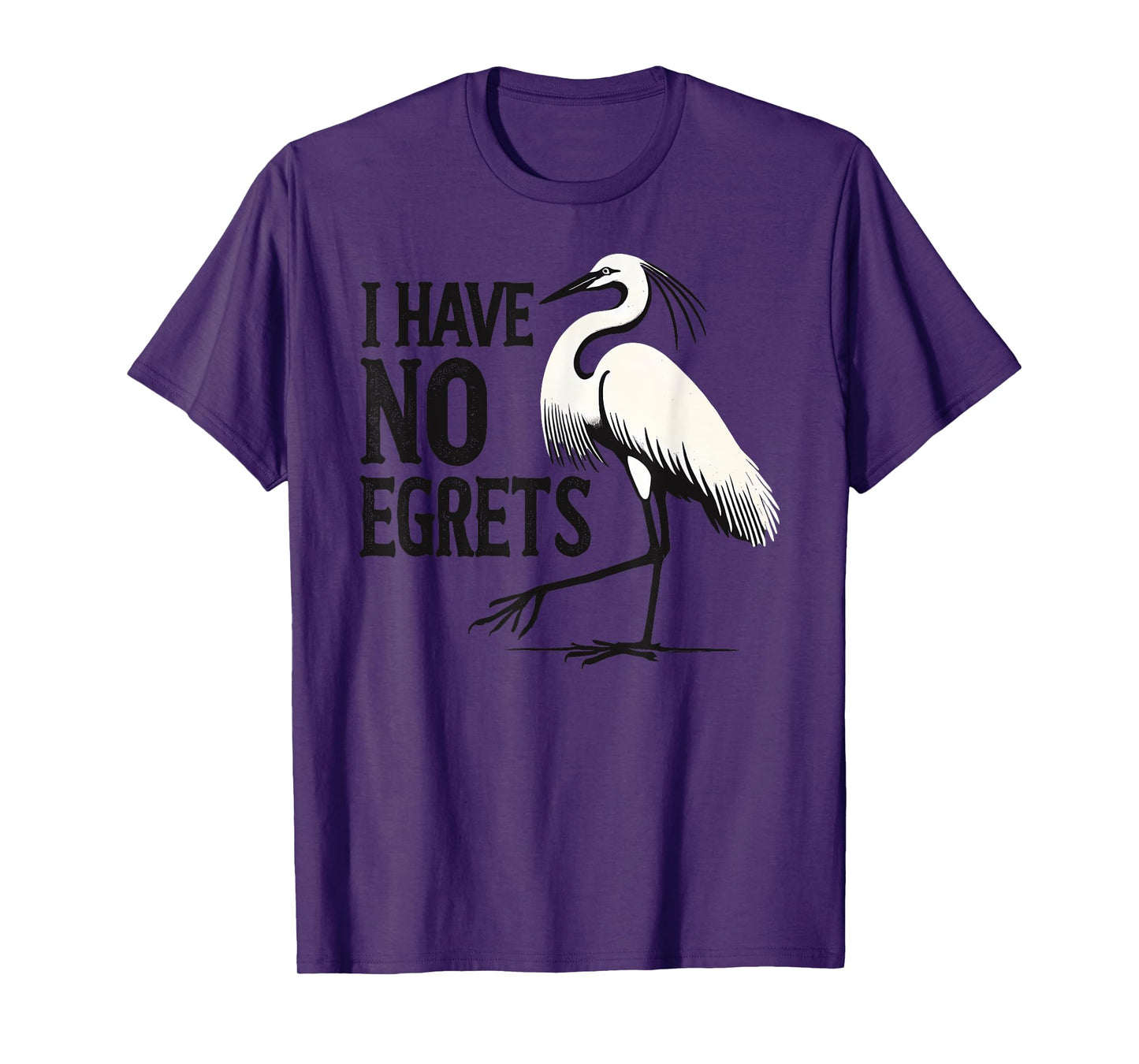 I Just Can't Tee Co. Funny I Have No Egrets Regret Grey Cotton Blend Polyester 100% Casual Unisex Adult T-Shirt