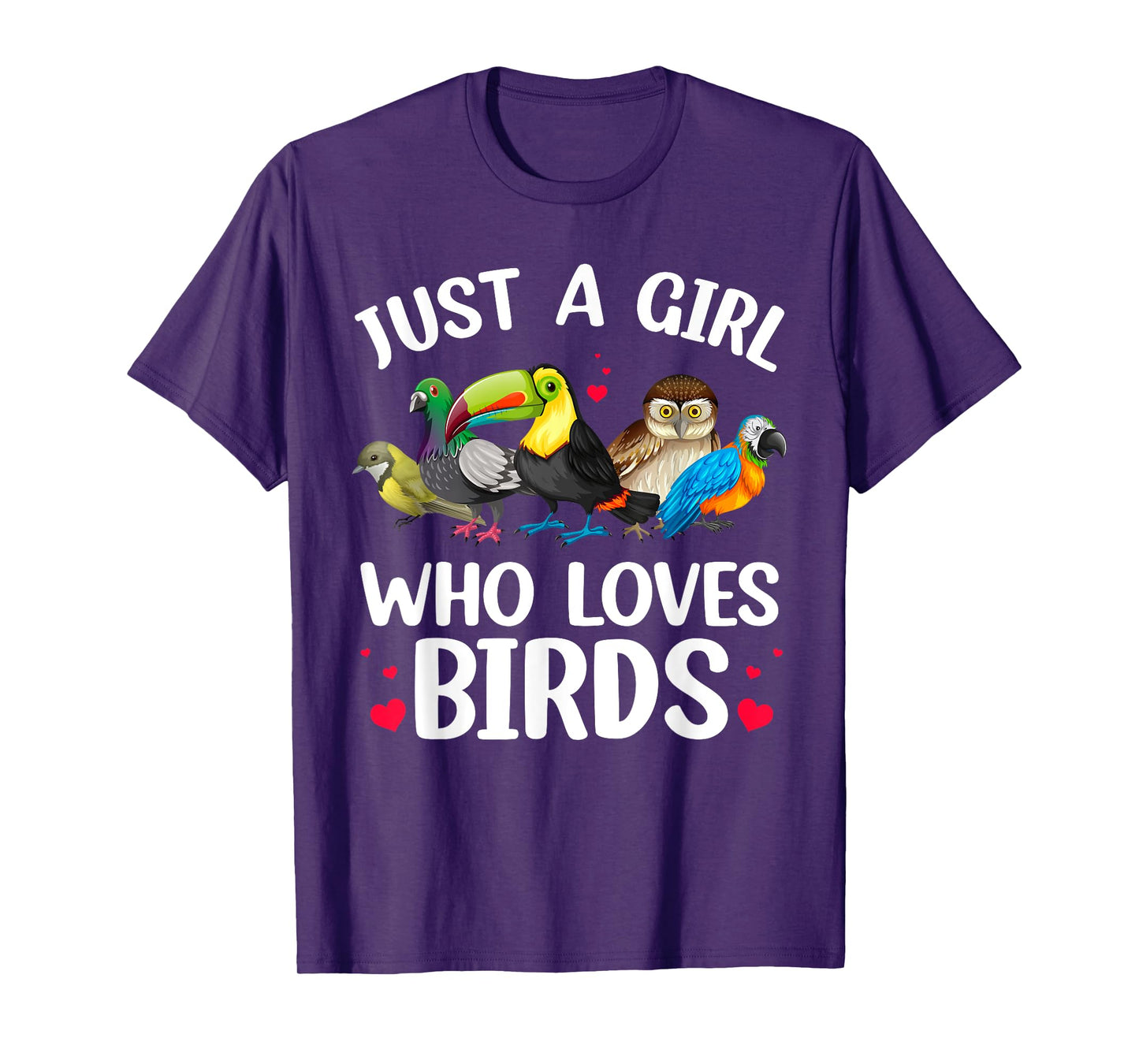 Funny Bird Lover Art For Girls Women Kids Bird Animal Lovers T-Shirt