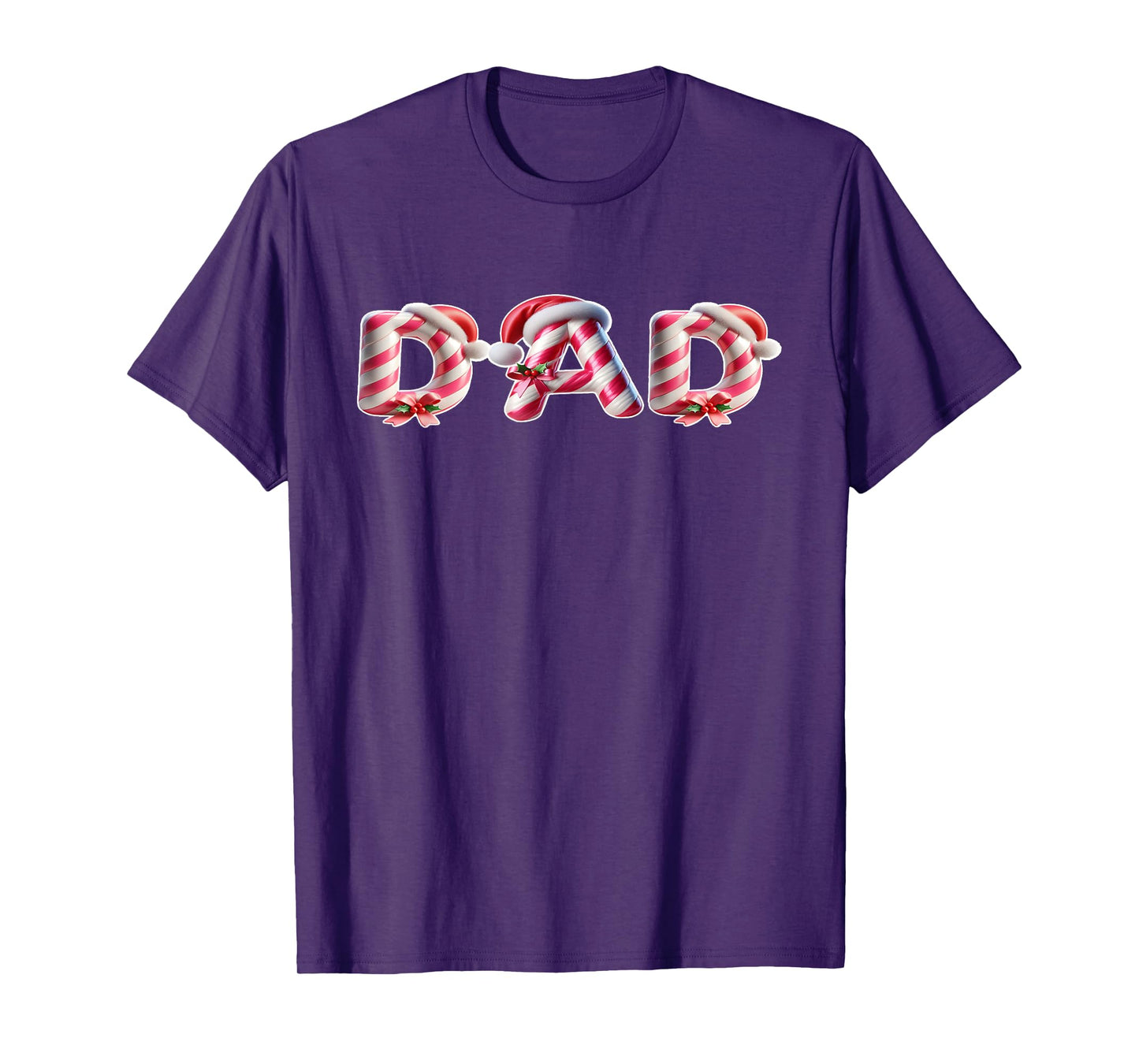 Candy Cane Christmas Daddy Dad Xmas Party T-Shirt