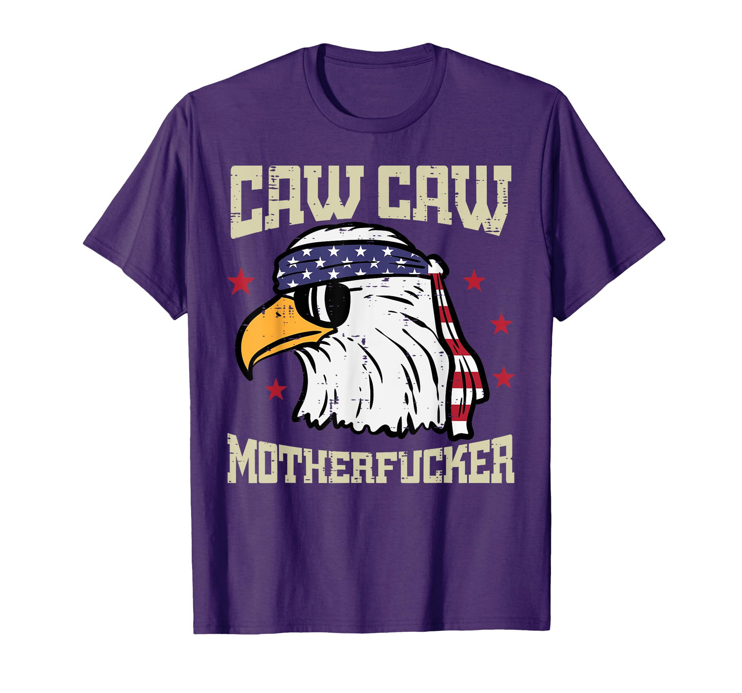 4th Of July Bald Eagle Caw Caw Funny Patriotic Men Women T-Shirt