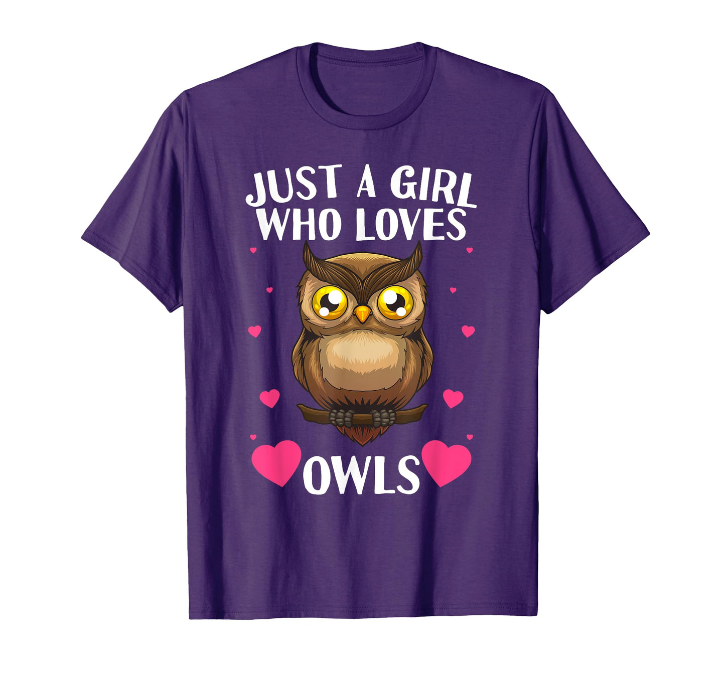Funny Owl Design For Women Girls Nocturnal Bird Owl Lovers T-Shirt