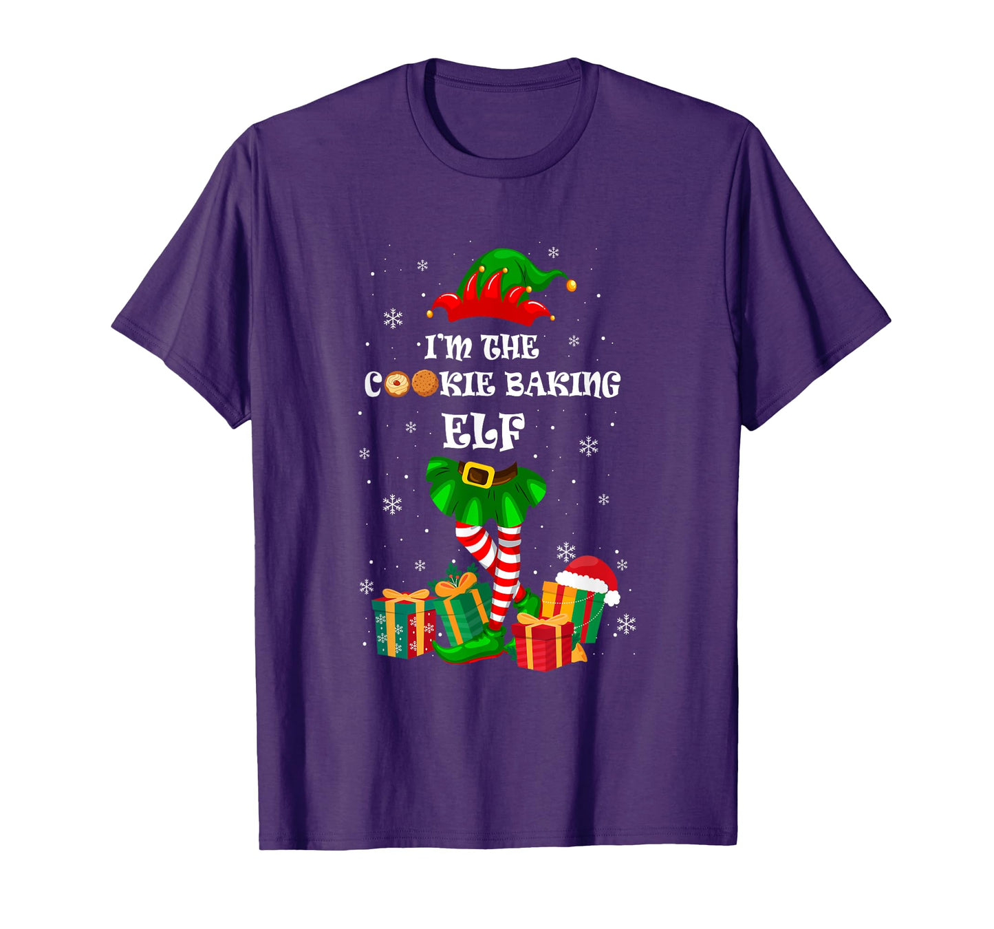 The Cookie Baking Elf Christmas Matching Family Pastry Chef T-Shirt