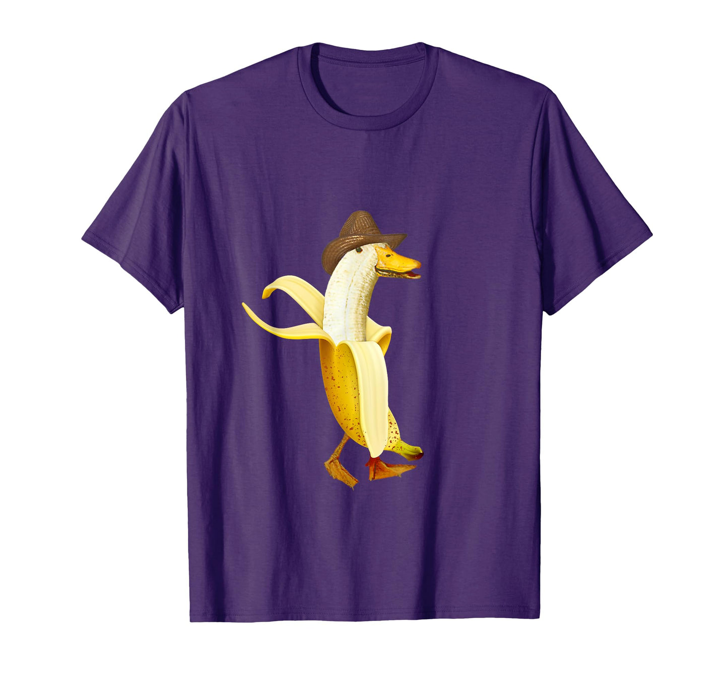 Funny Banana Duck Cowboy hat fruit bird Cowboy T-Shirt