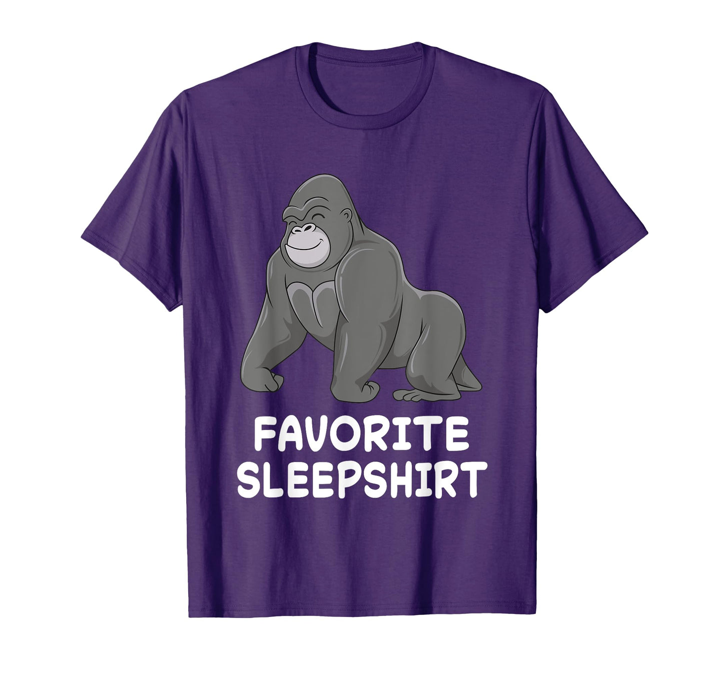 Gorilla Monkey Gorillas Nap Sleeping Sleep Pajama Nightgown T-Shirt