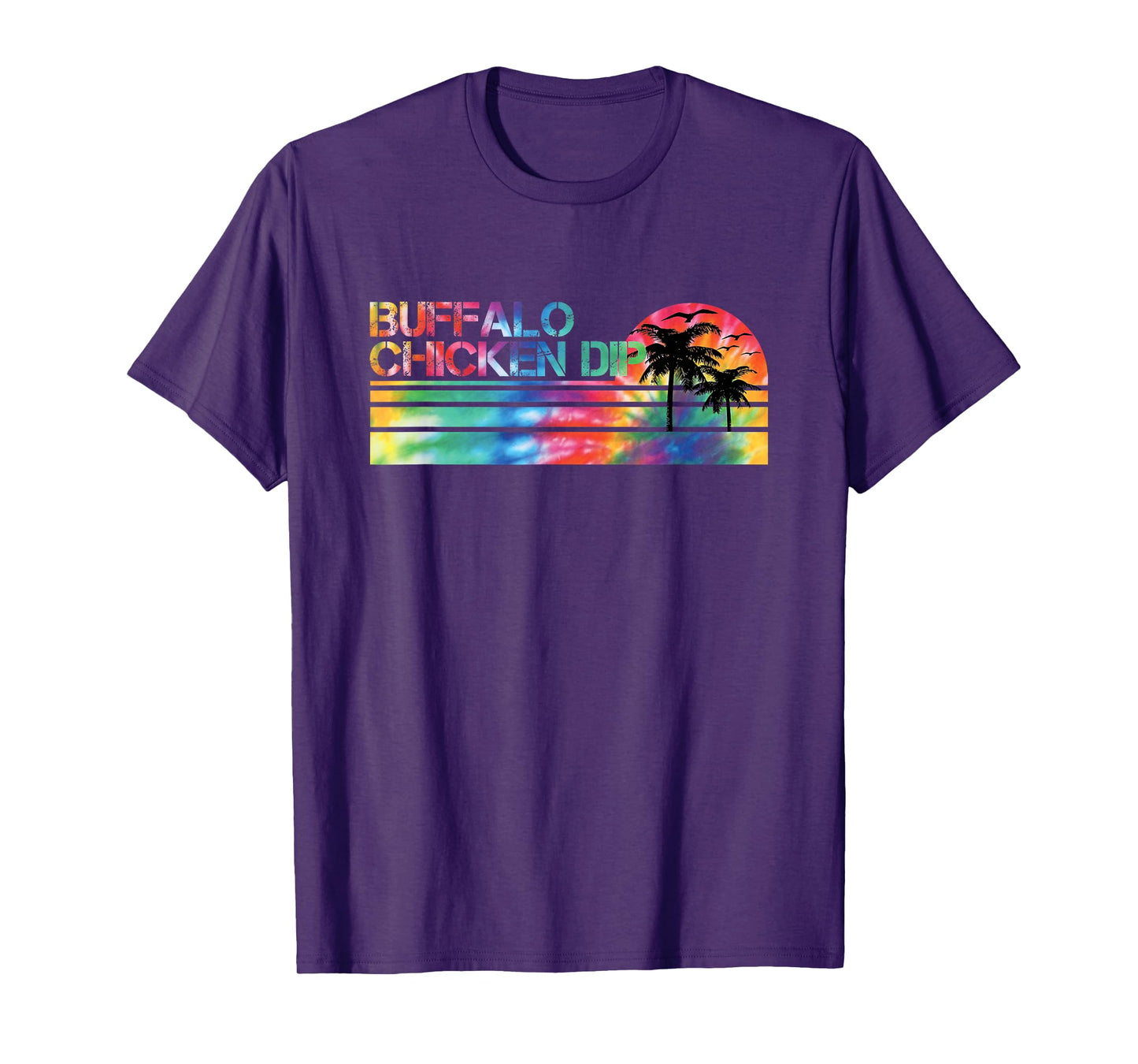 Buffalo Chicken Dip Tie Dye Vintage Inspired Striped Funny T-Shirt