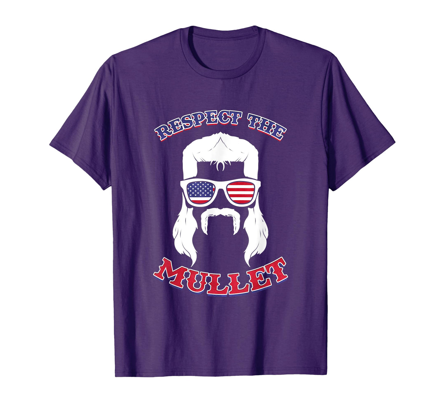 Respect the Mullet - Funny USA Mullet T-Shirt