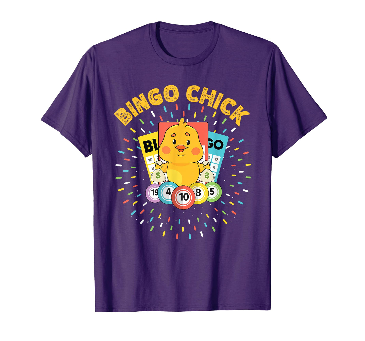 Bingo Chick Bingo Card Baby Chicken Design T-Shirt