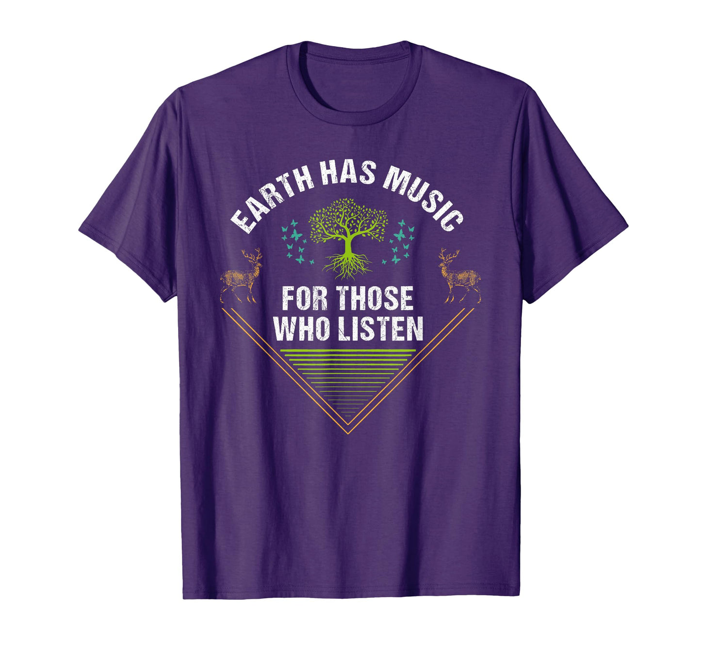 Walk with Nature Earth Music Hiking Themed Outdoor T-Shirt