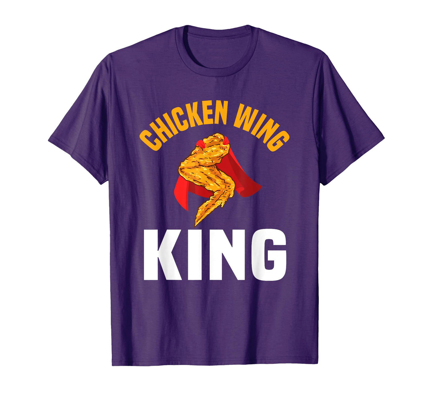 Funny Chicken Wing King Design Fast Food Men T-Shirt