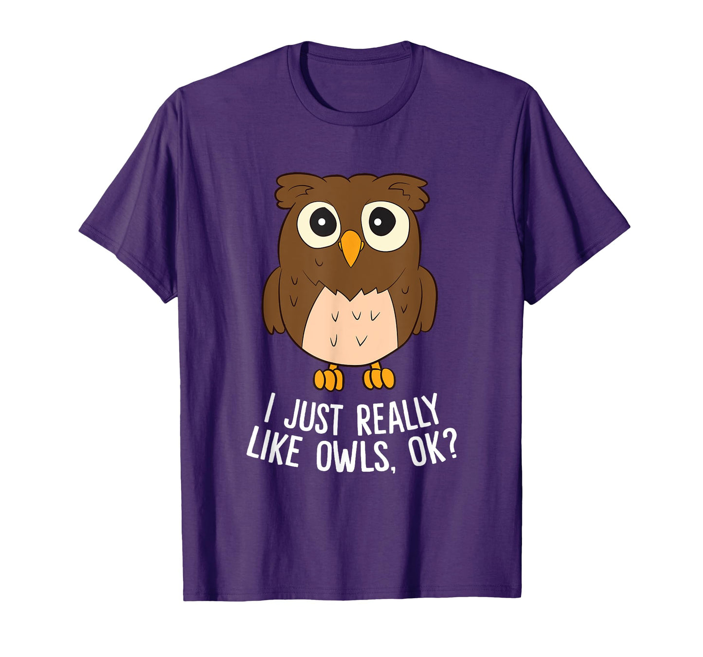 Cute Bird Tees Unisex-Adults Owl Lovers Funny Owl Graphic T-Shirt Black Small