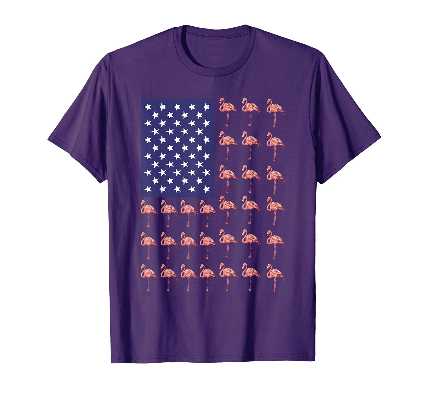 Flamingo Shirt Men Women 4th Of July Flamingo American Flag T-Shirt