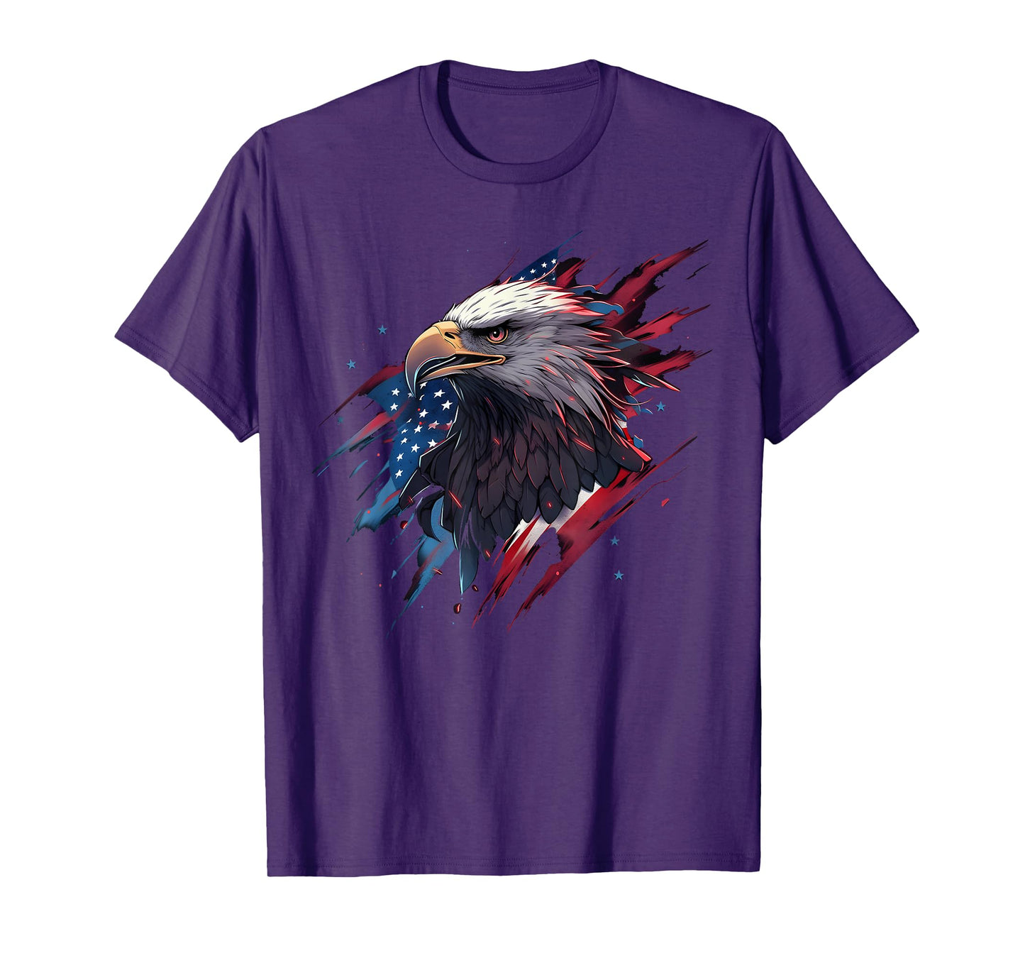 Eagle Bird 4th of July American Flag Veterans Memorial T-Shirt