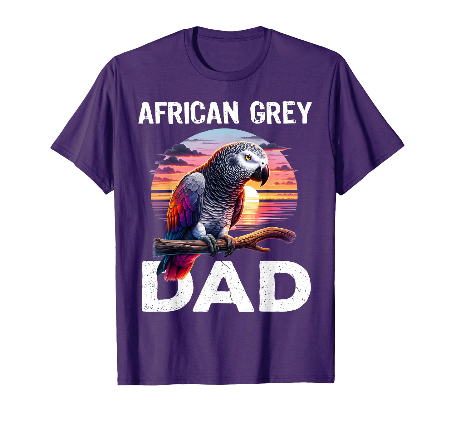 African Grey Parrot Dad Funny Vintage Timneh Grey Men T-Shirt