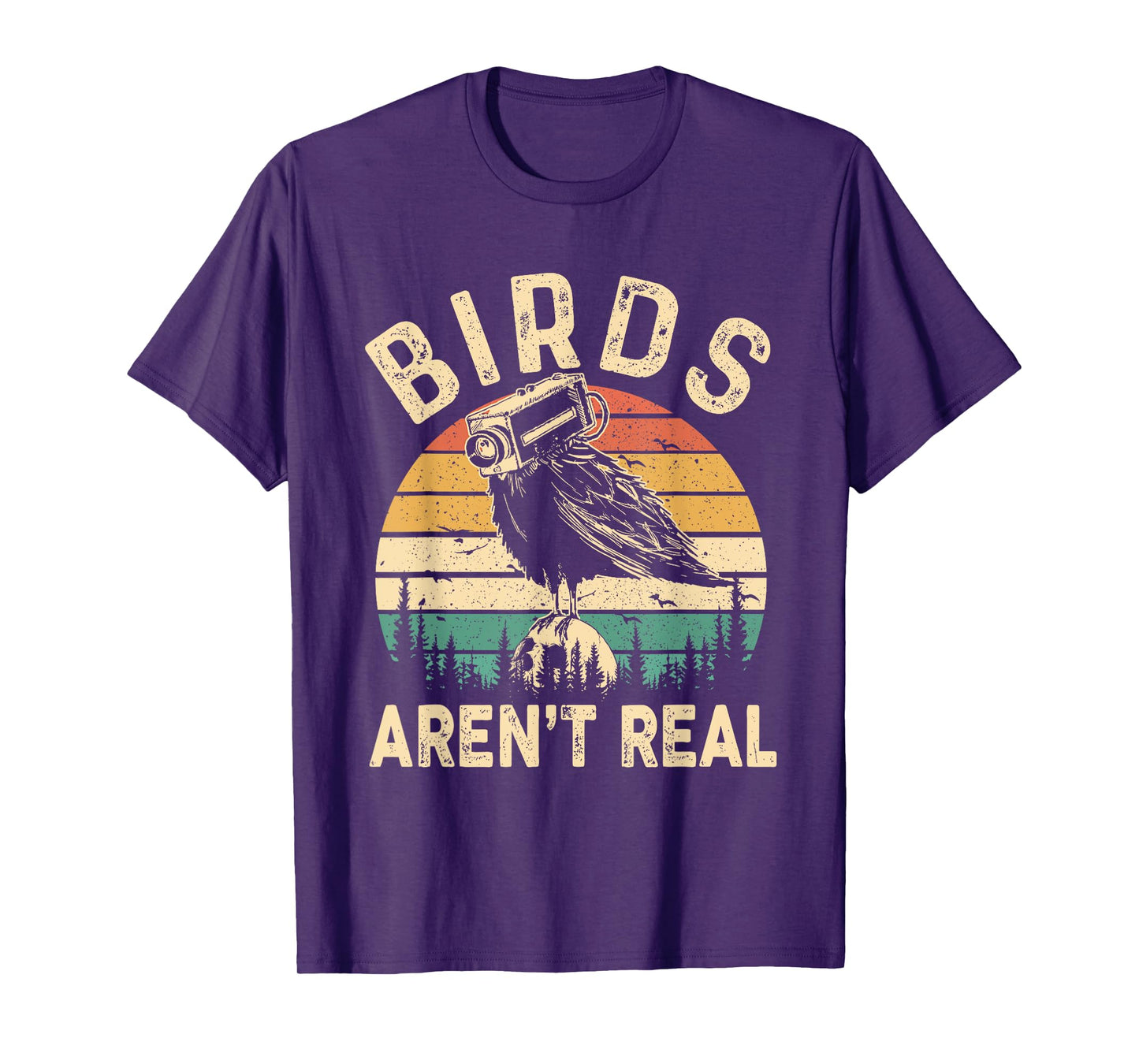 Funny Retro Vintage Birds Aren't Real Birds Spies Men Women T-Shirt