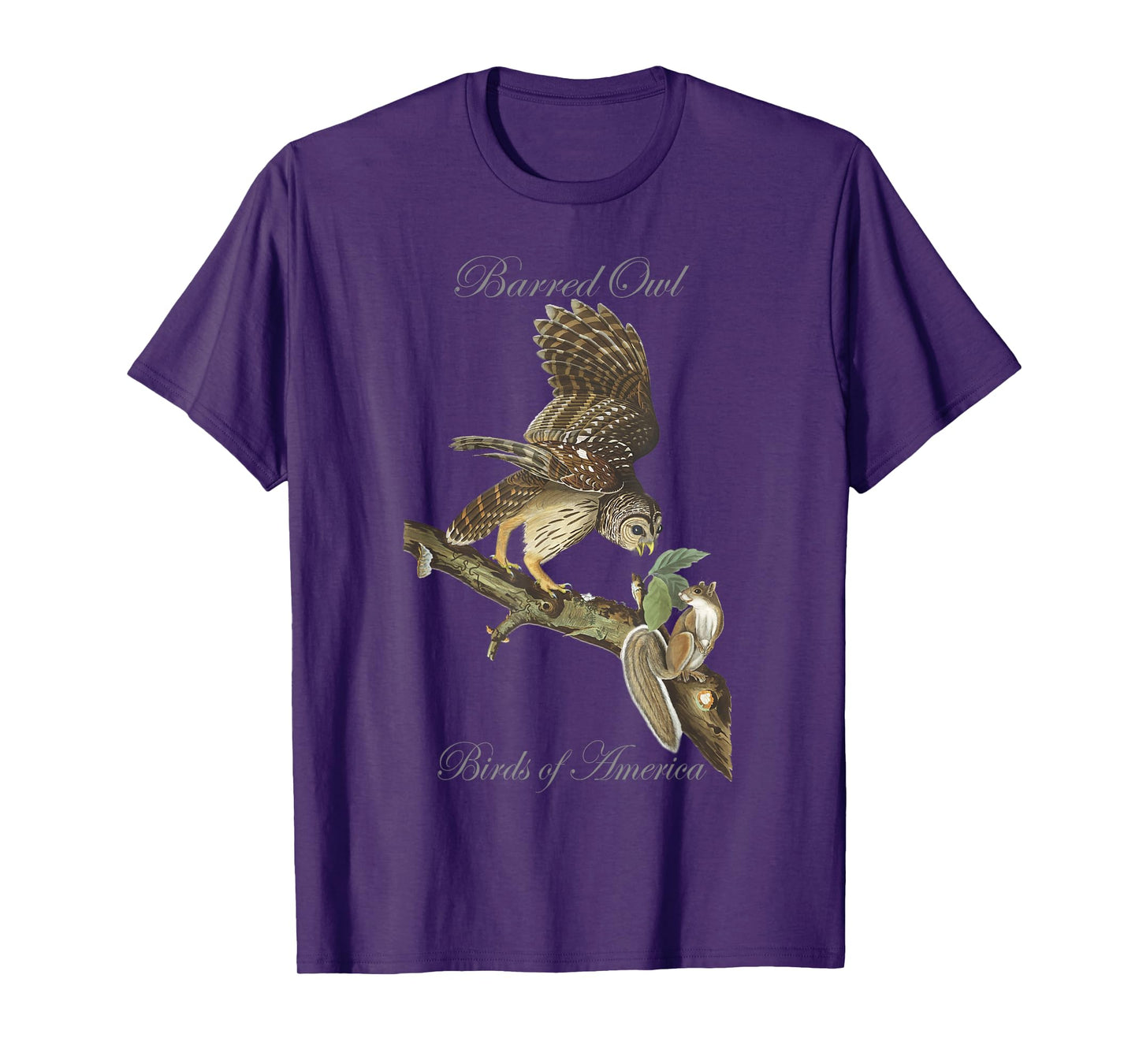 Barred Owl - Birds of America Series Audubon T-Shirt T-Shirt