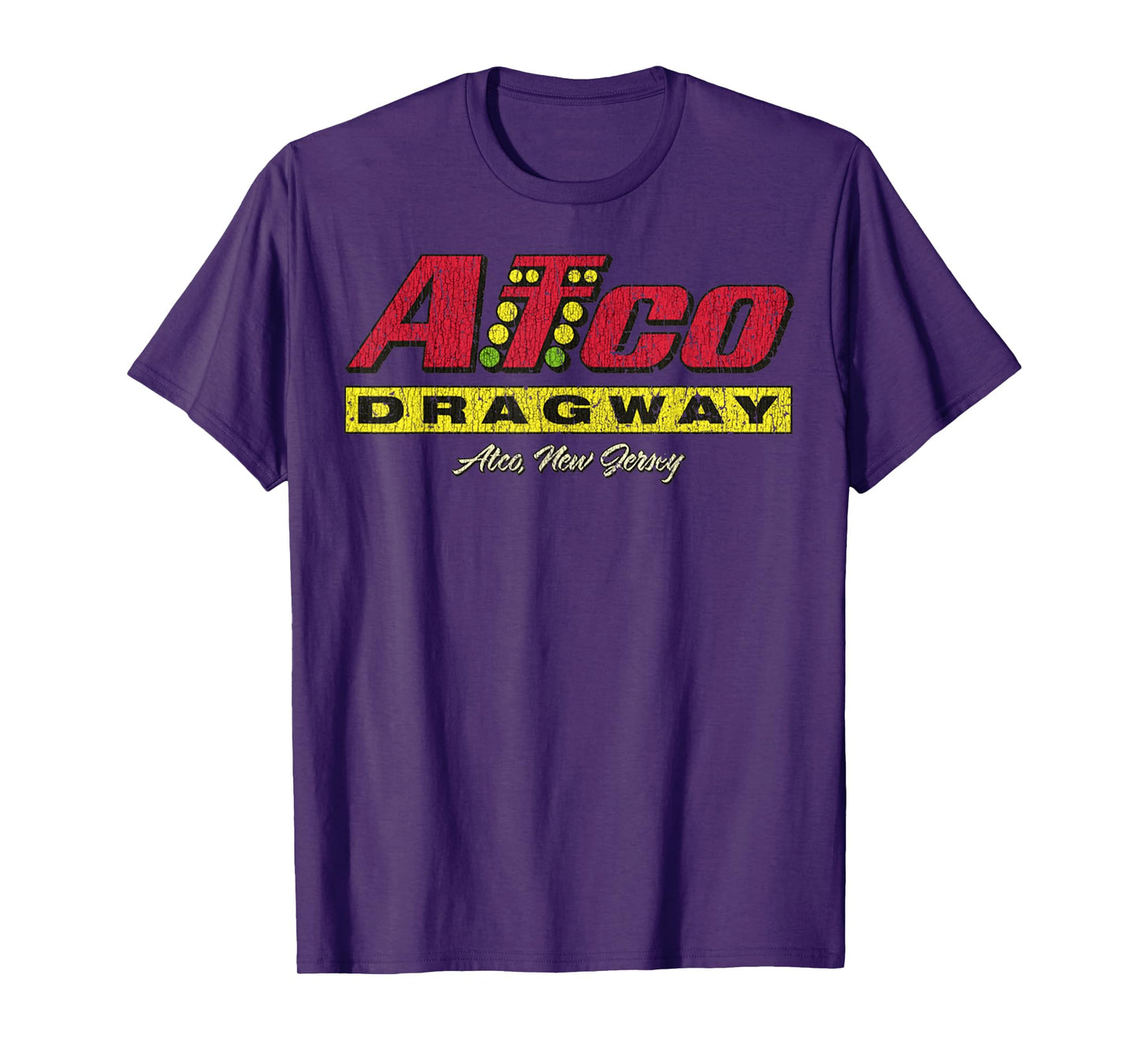 Vintage Drag Racing Retro Christmas Tree Dragway Xmas T-Shirt