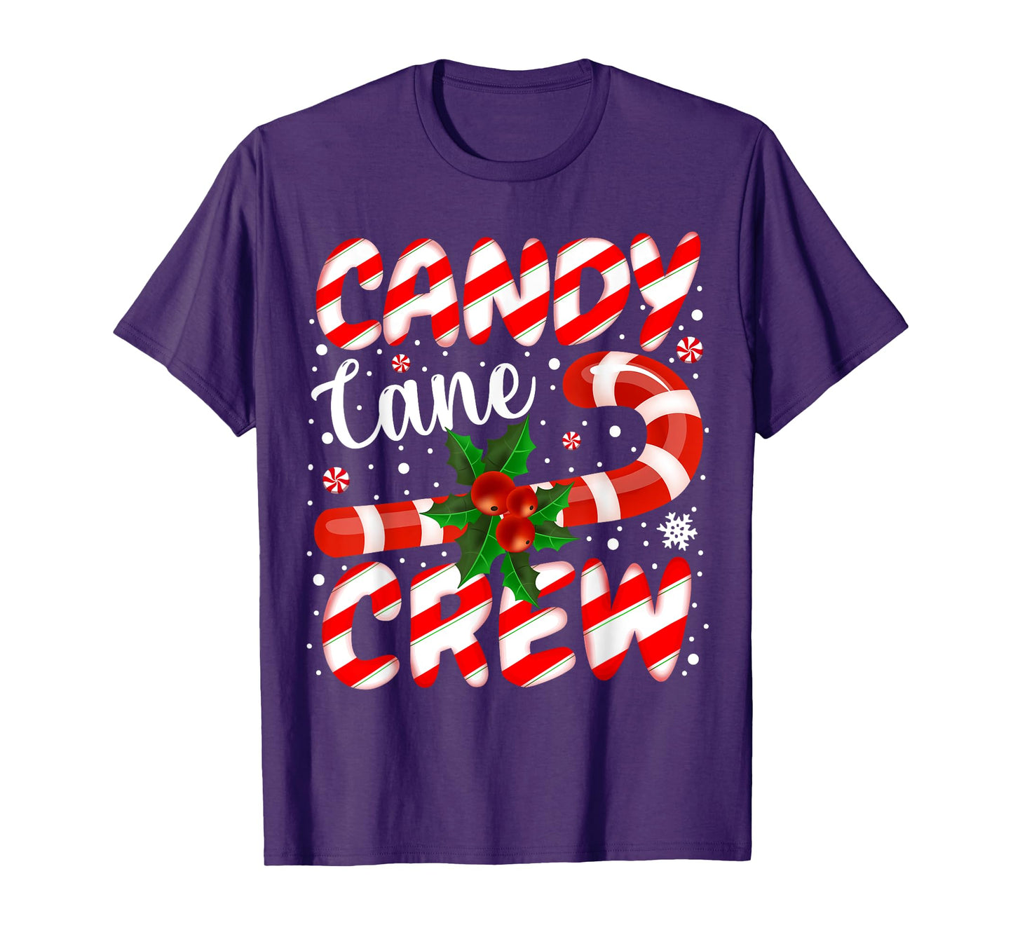 Candy Cane Crew Christmas Family Matching Xmas Pajamas T-Shirt