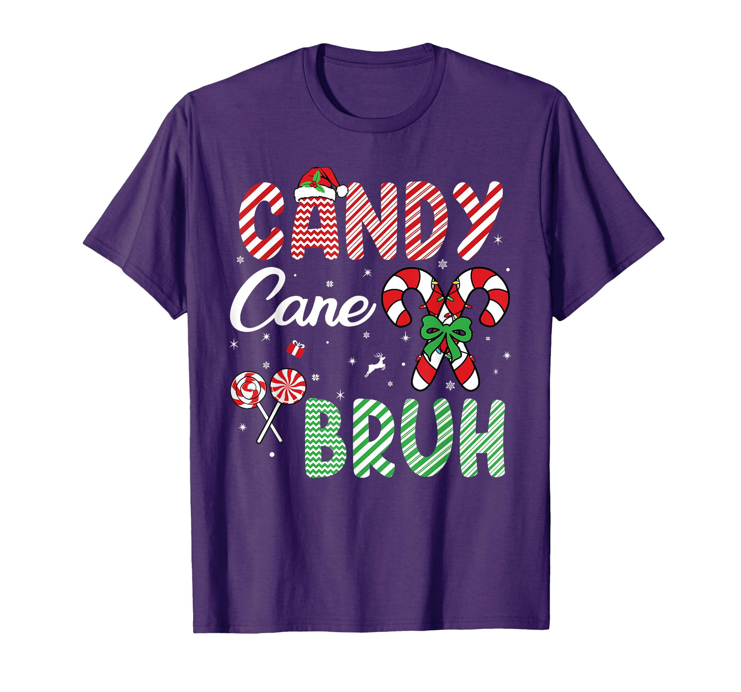 Candy Cane Bruh Funny Christmas Holiday Boys Toddlers kids T-Shirt