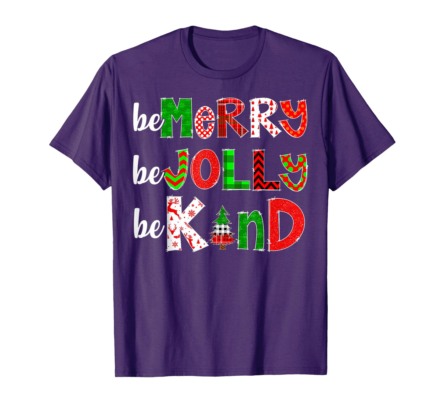 Be Merry Be Jolly Be Kind Merry Christmas Teacher Xmas Pjs T-Shirt
