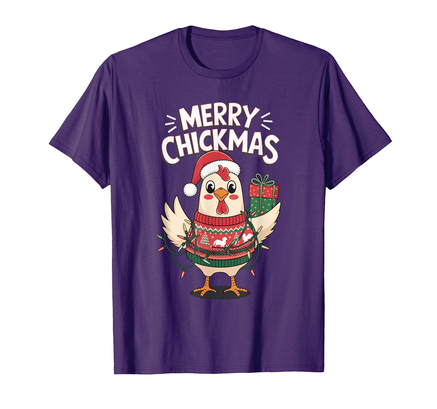 Merry Chickmas Christmas Chicken T-Shirt