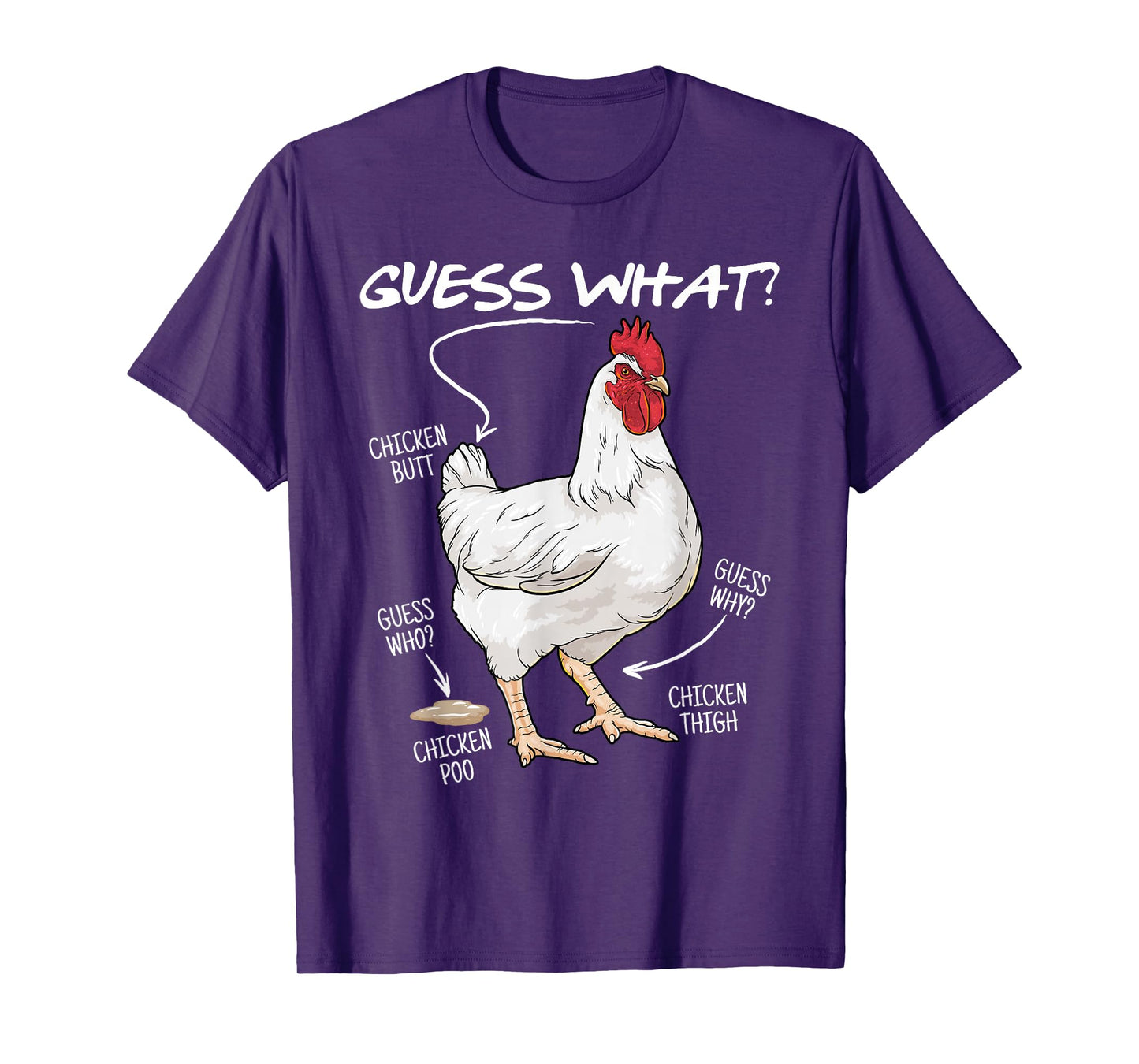 Guess What Chicken Butt Shirt Funny Chicken Joke Humor Farm T-Shirt