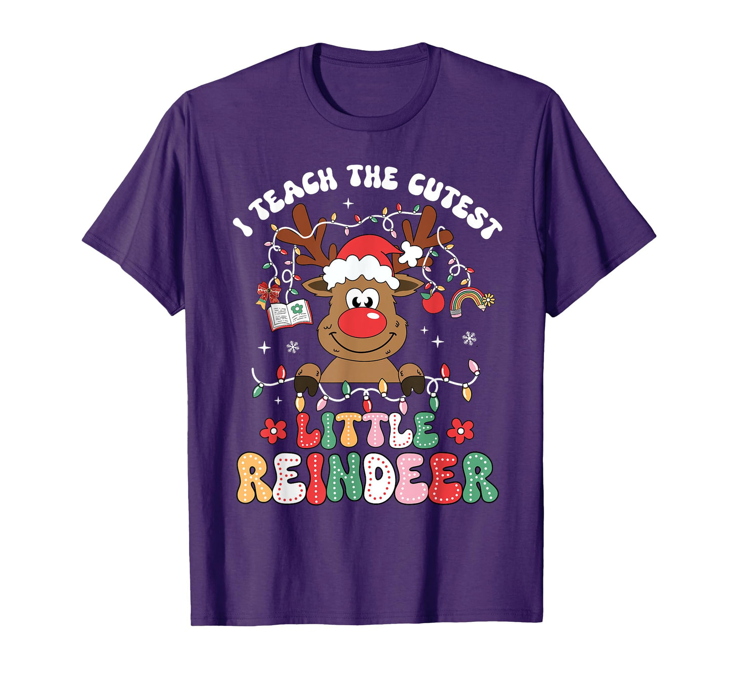 Christmas Teacher I Teach The Cutest Little Reindeer Kid Boy T-Shirt